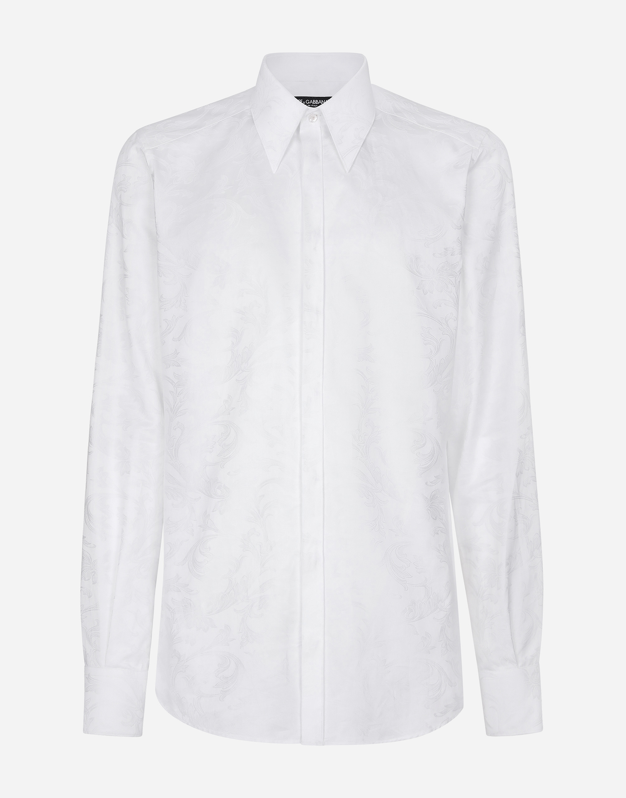 Dolce & Gabbana White Cotton Long Sleeves Formal Shirt In White