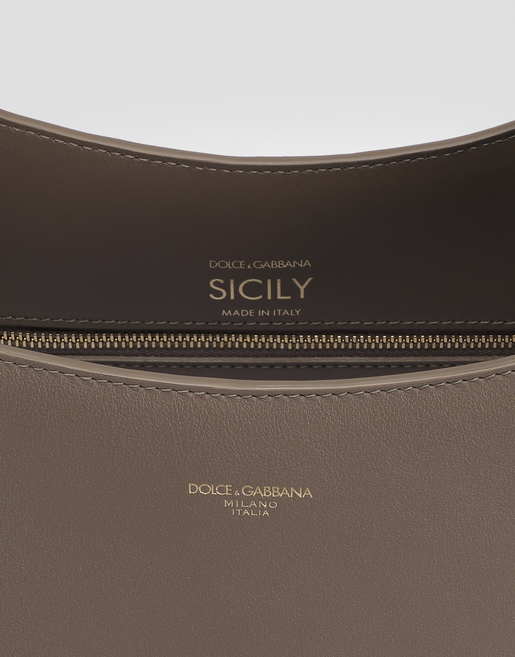Dolce & Gabbana Large Sicily Shopper In Grey