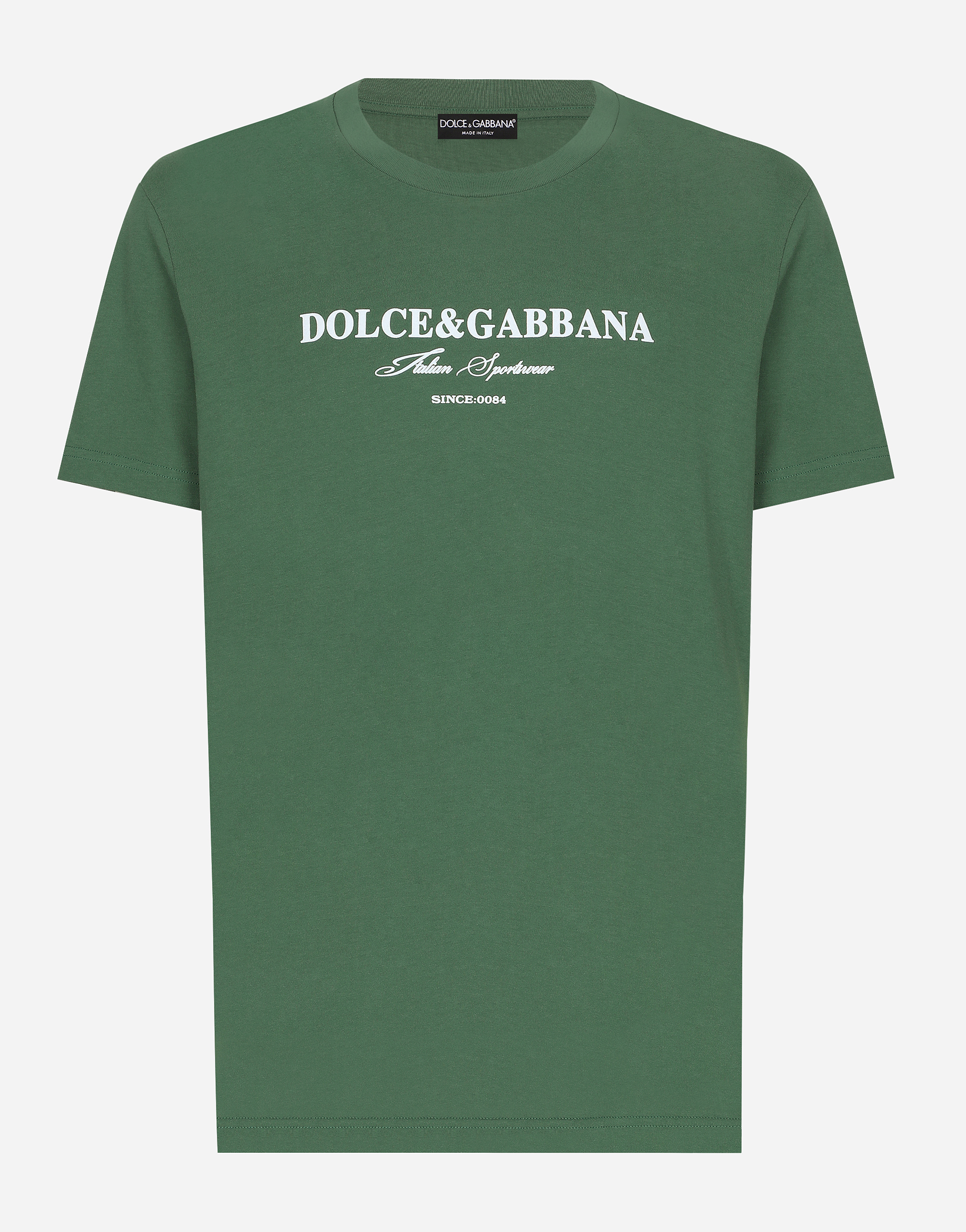 Dolce & Gabbana Cotton T-shirt With Logo Print In Multicolor