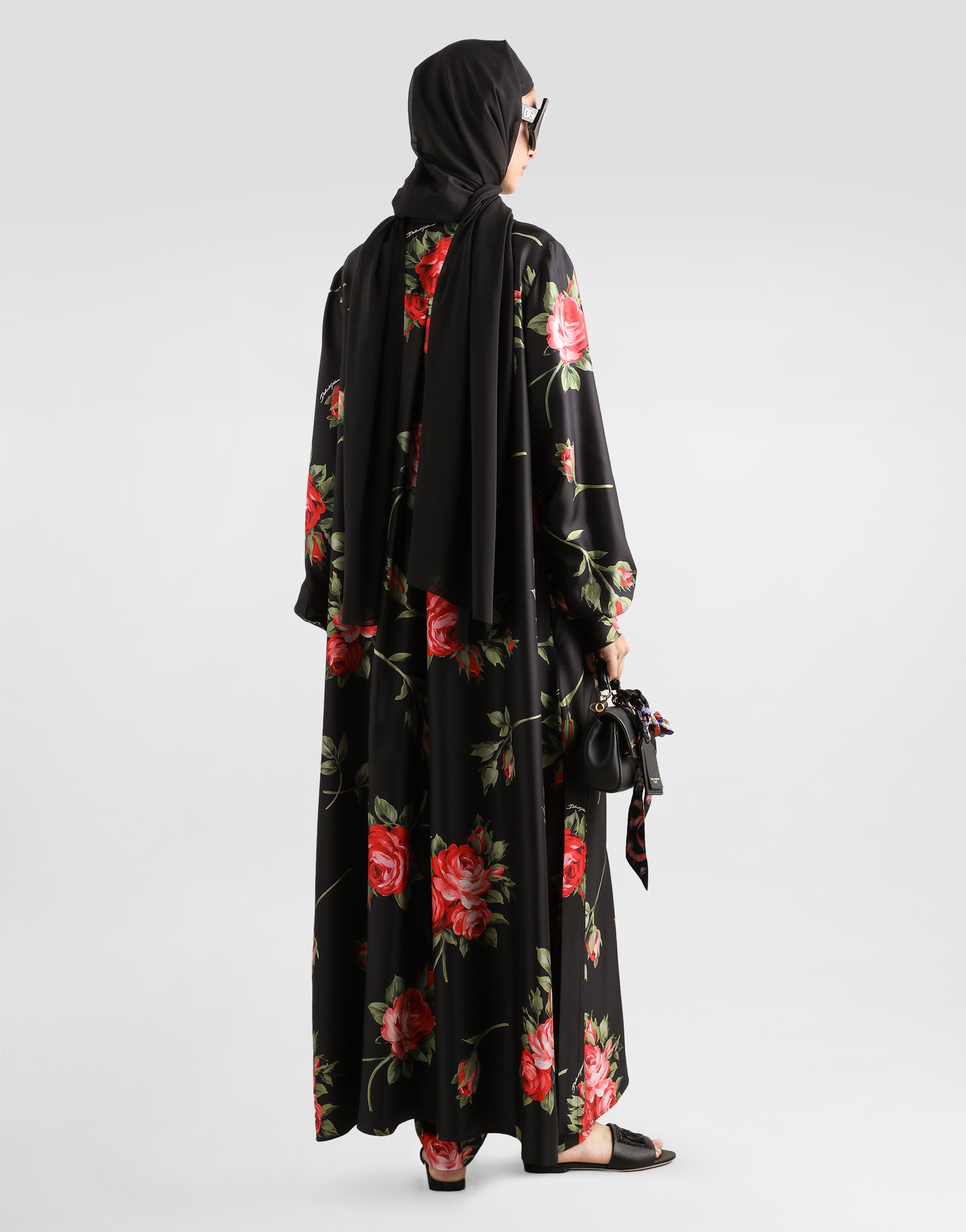 Dolce & Gabbana Rose Bouquet-print Vanity Twill Trousers In Multi