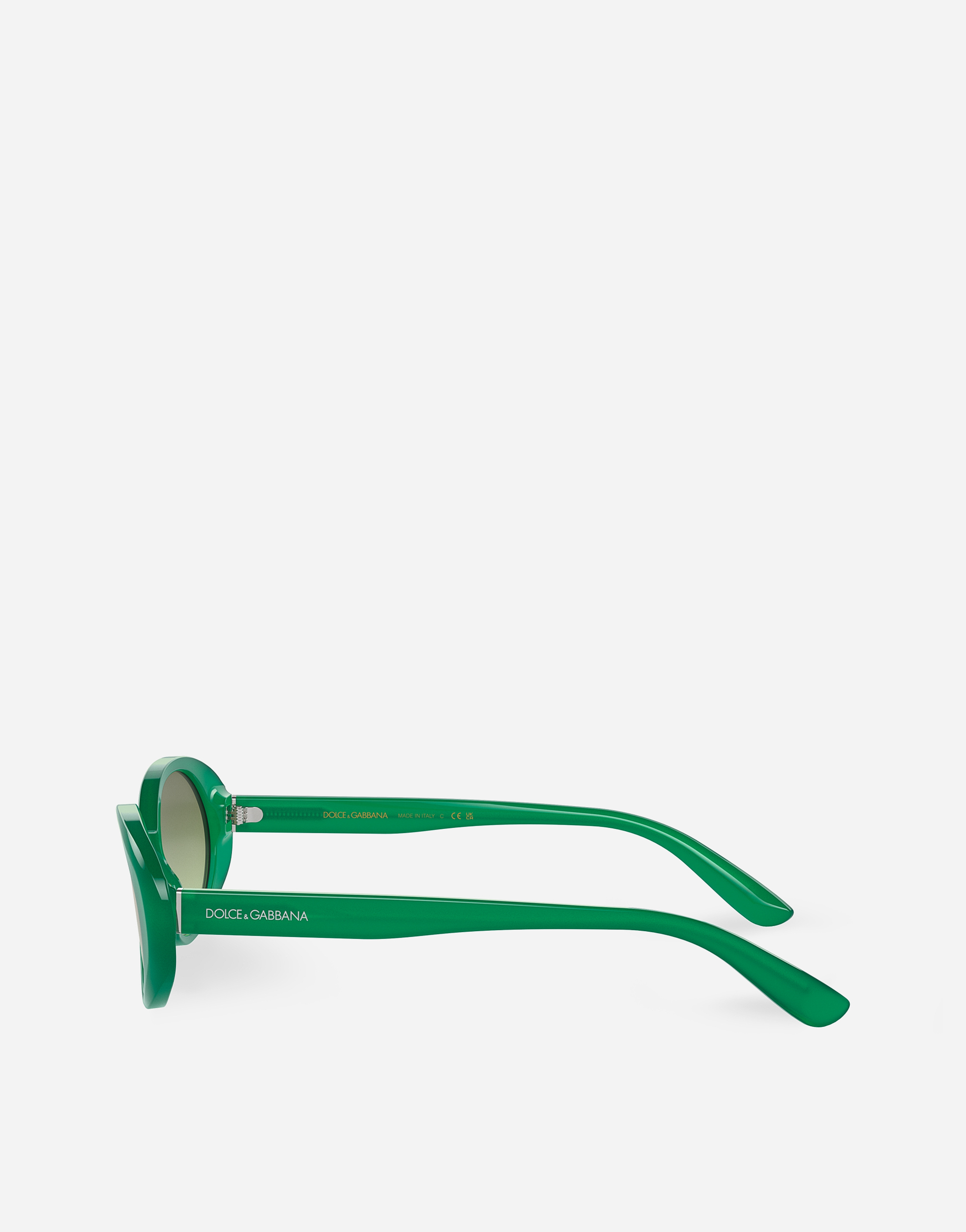 Shop Dolce & Gabbana Re-edition Sunglasses In Green Opaline