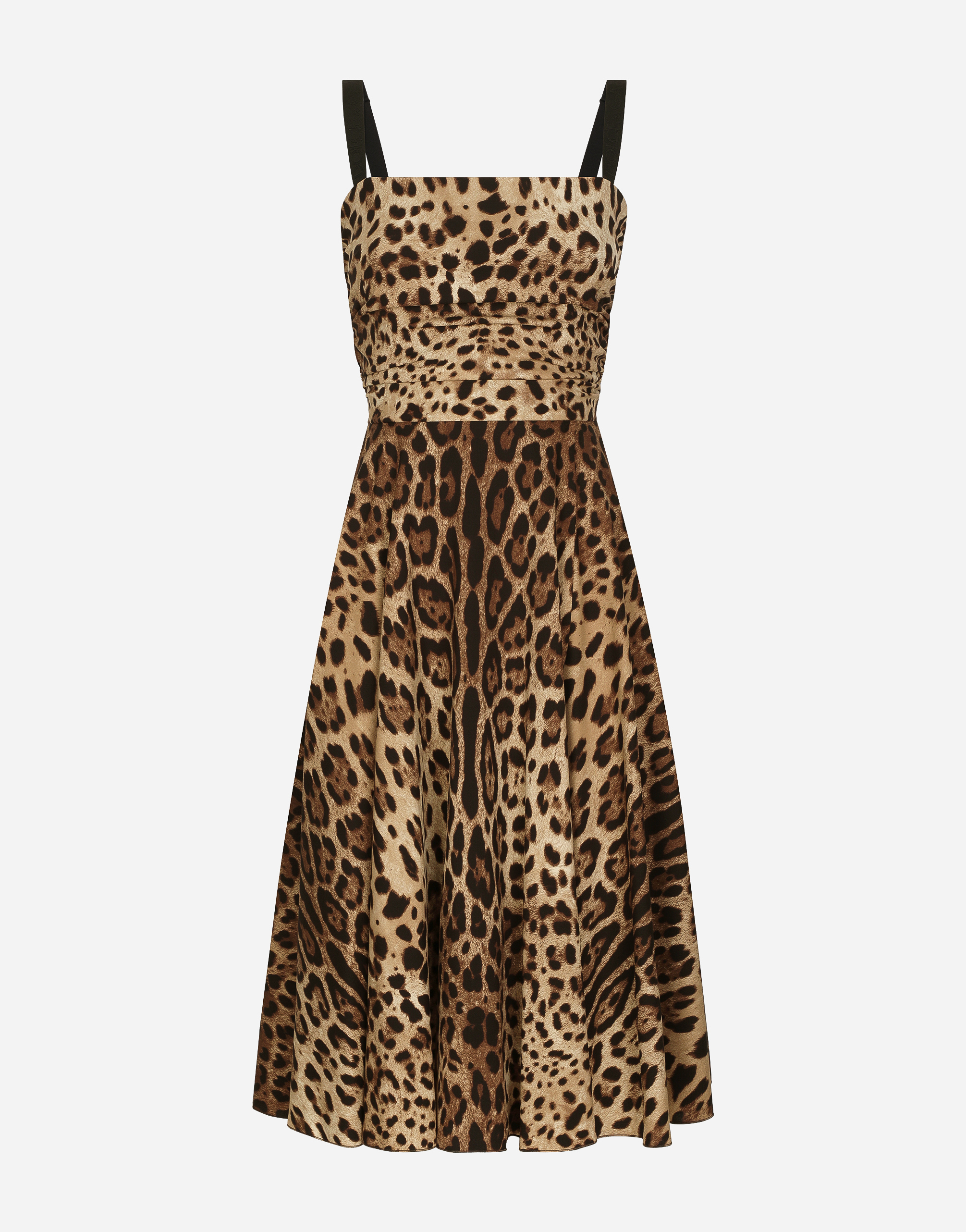 Dolce & Gabbana Leopard-print Cady Wrap Dress - Woman Dresses Animal Print Silk