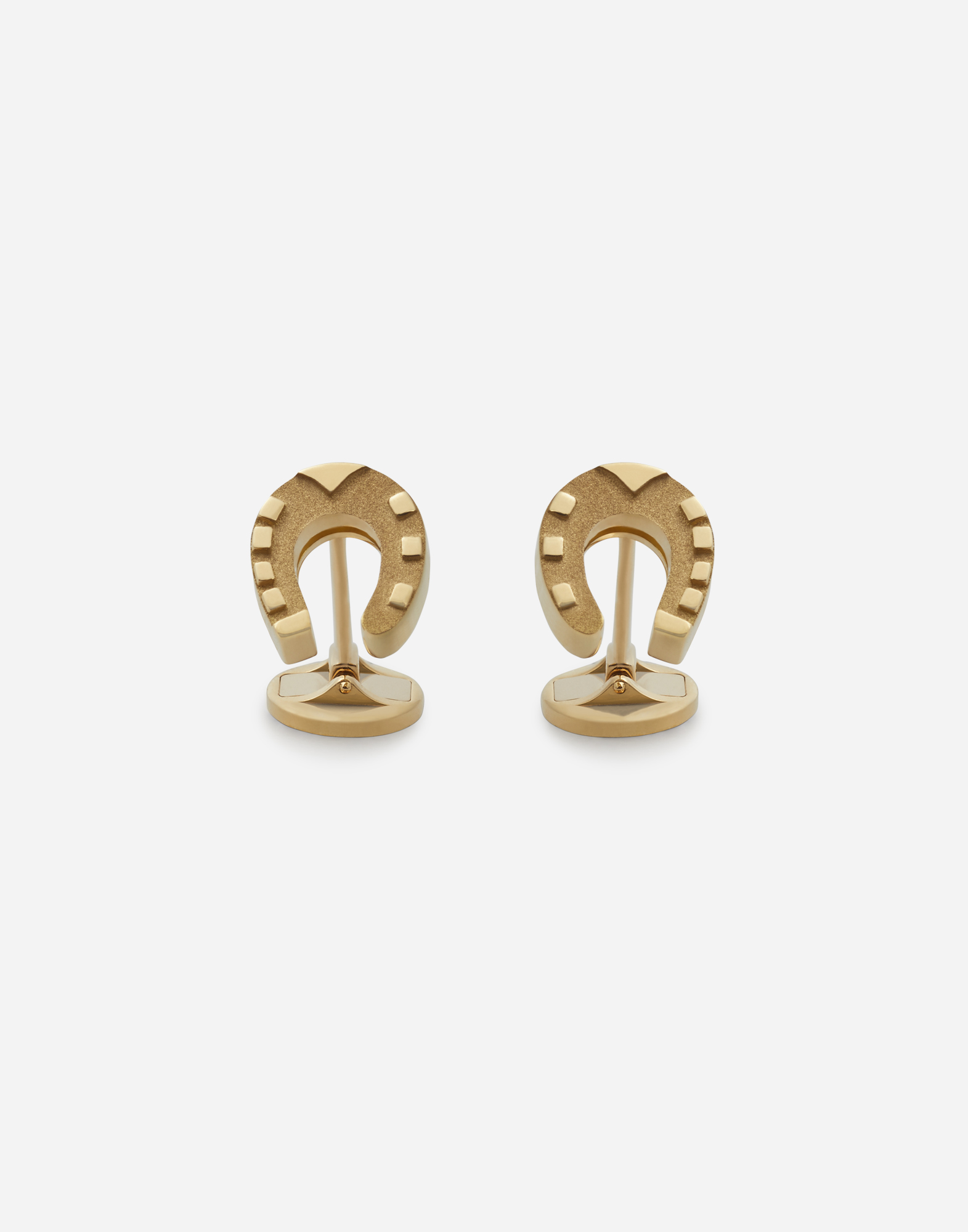 DOLCE & GABBANA GOOD LUCK CUFFLINKS IN YELLOW GOLD