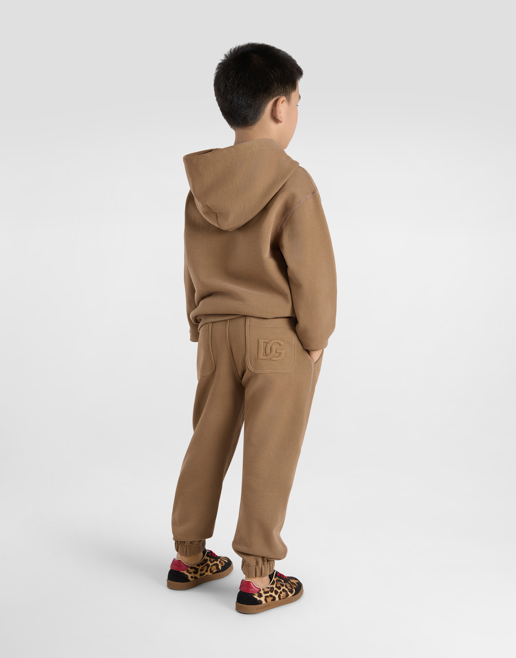 Dolce & Gabbana Hoodie With Dolce&gabbana Logo In Brown