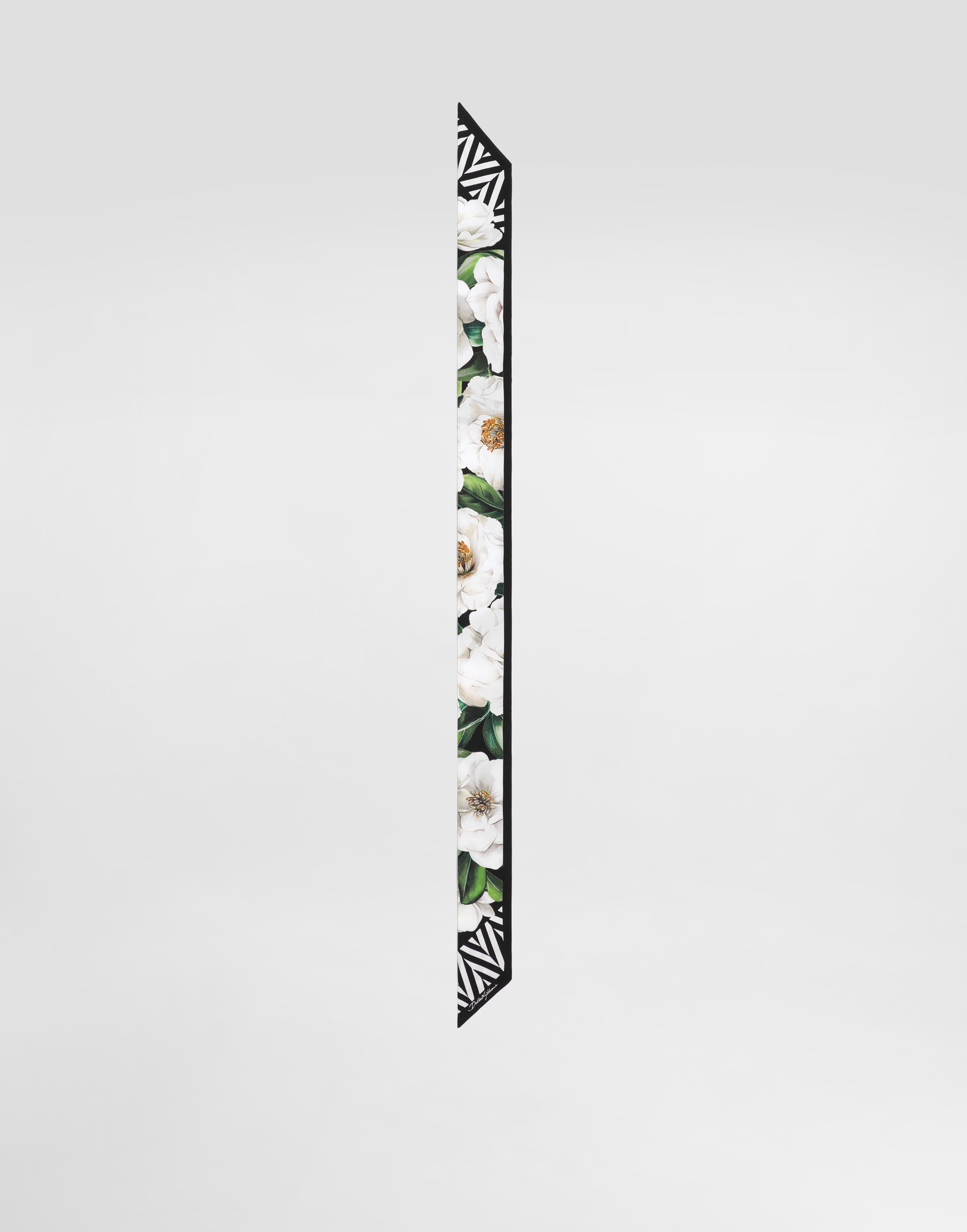 Dolce & Gabbana Gardenia-print Twill Headscarf (6x100) - Woman Scarves And Silks Print Onesize