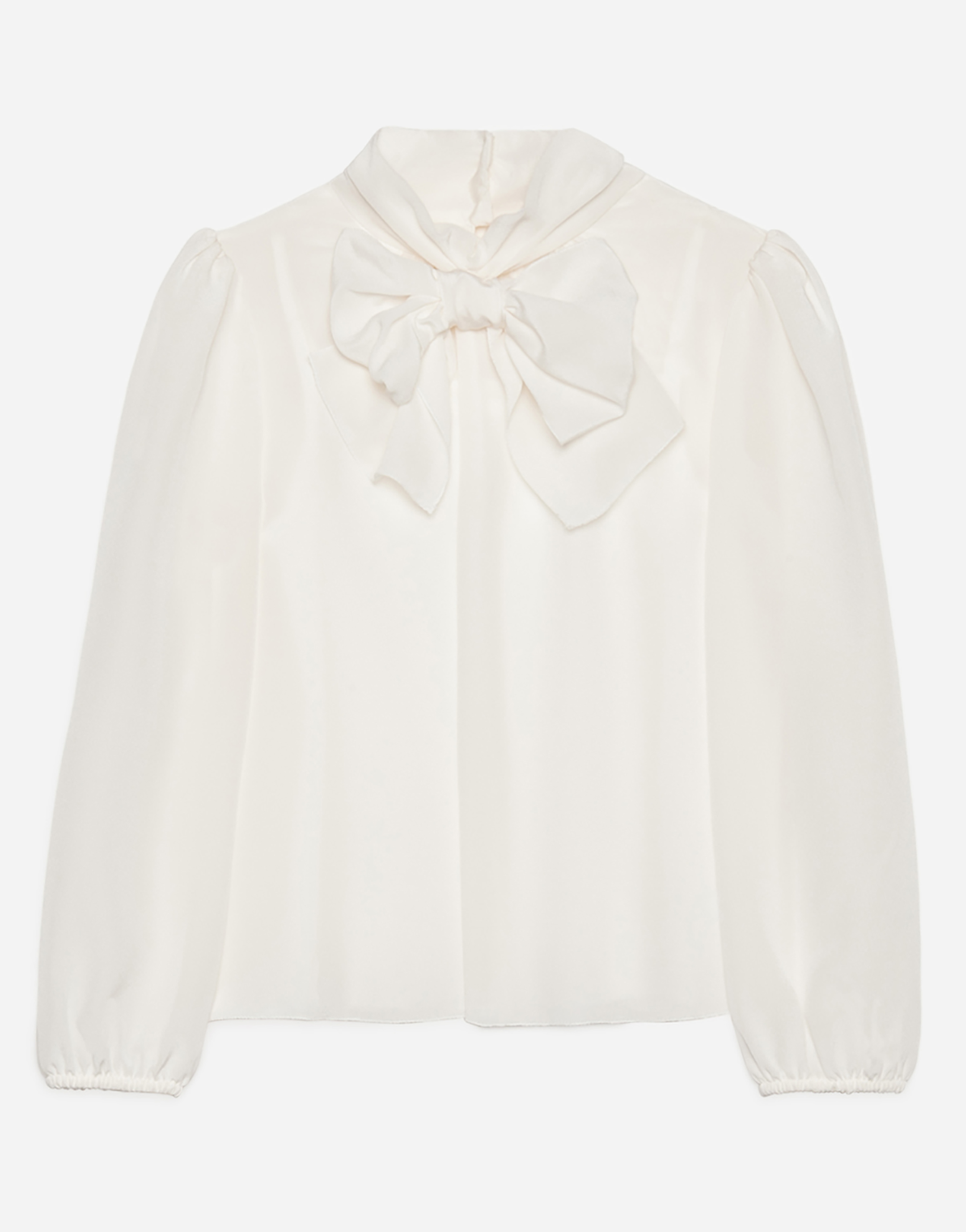 Dolce & Gabbana Crepe De Chine Blouse In White