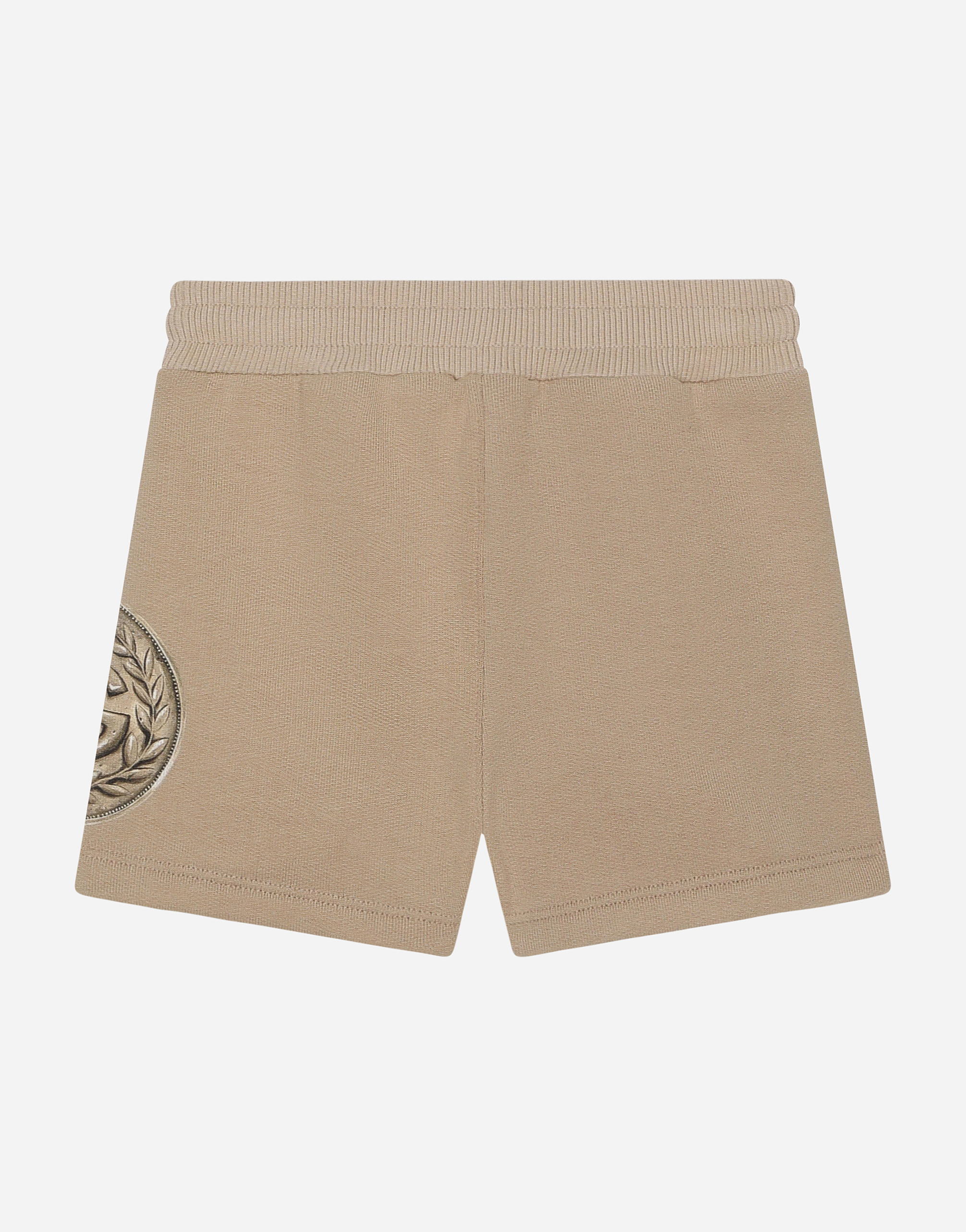 DOLCE & GABBANA JERSEY JOGGING SHORTS WITH COIN PRINT