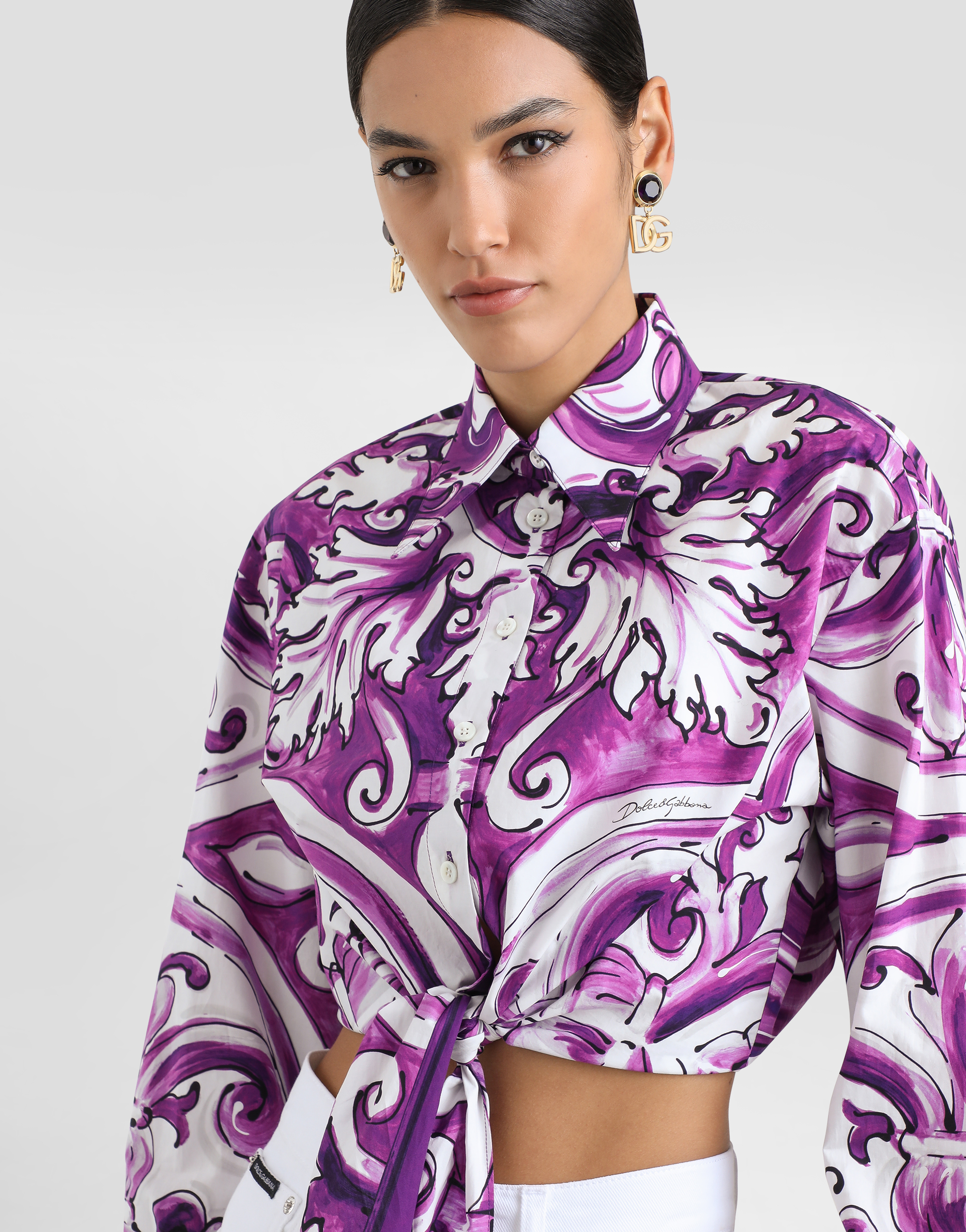 Dolce & Gabbana Graphic-print Cotton Shirt