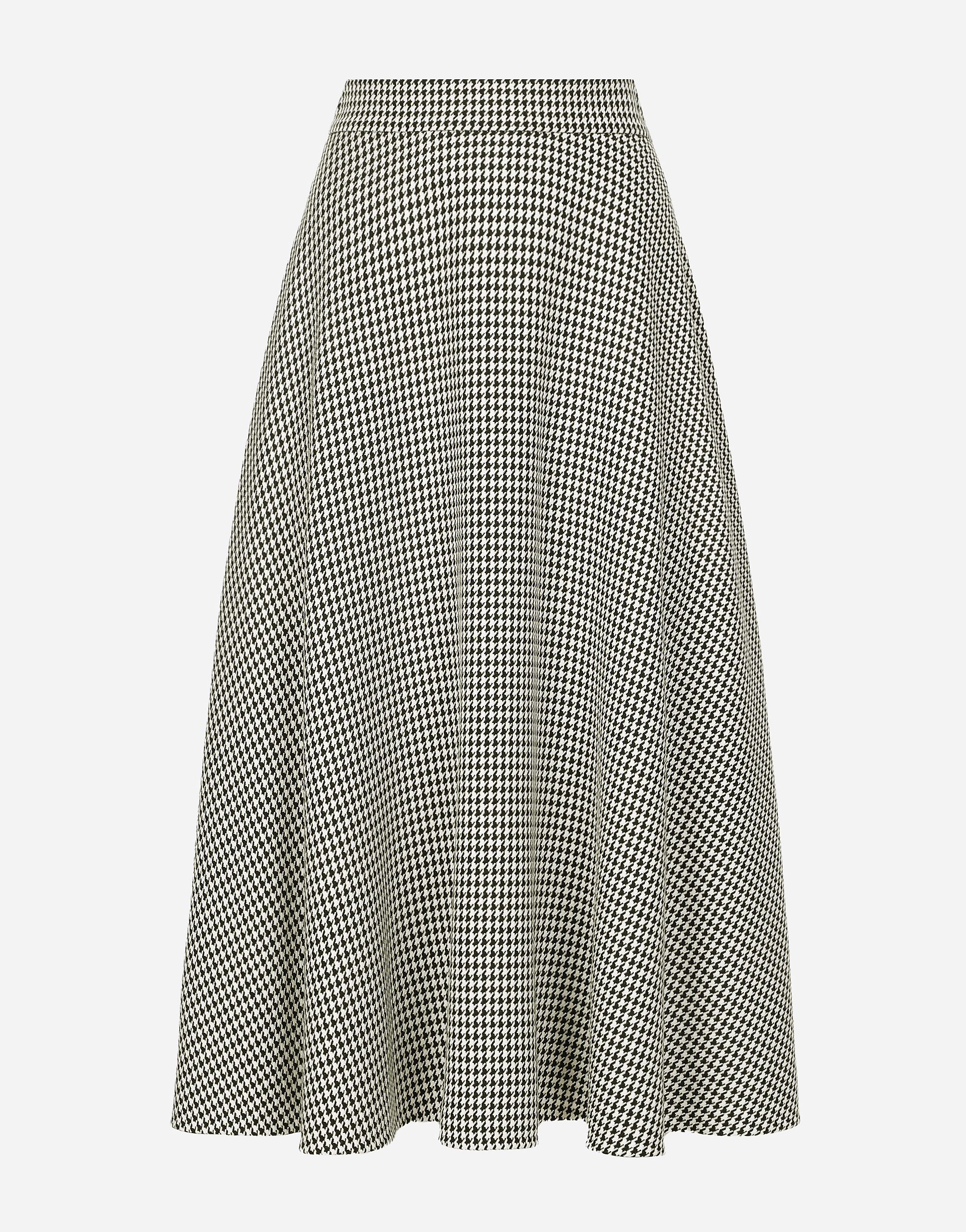 Dolce & Gabbana Calf-length Wool Houndstooth Circle Skirt - Woman Skirts Multicolor