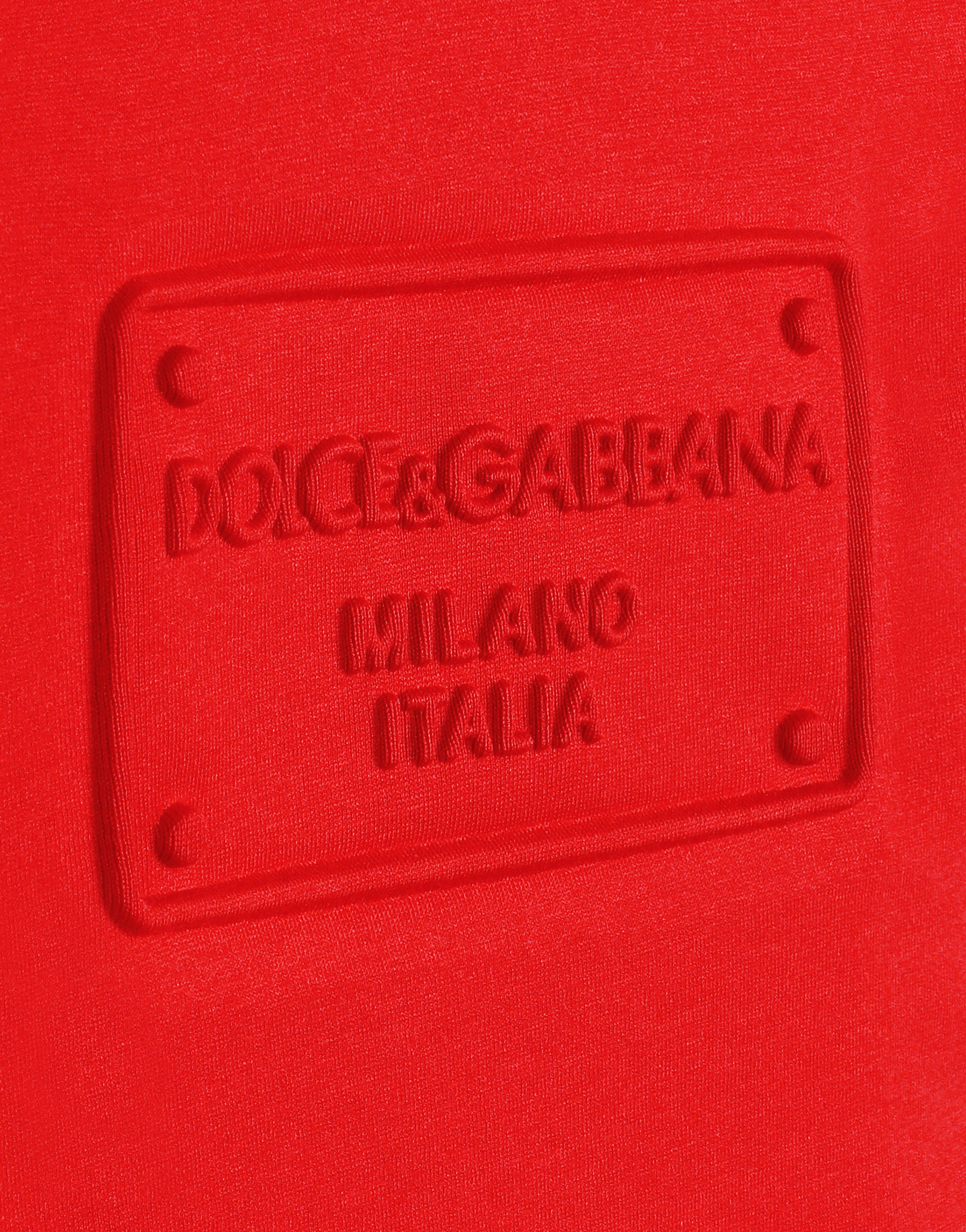 DOLCE & GABBANA T-SHIRT WITH EMBOSSED DOLCE&GABBANA TAG