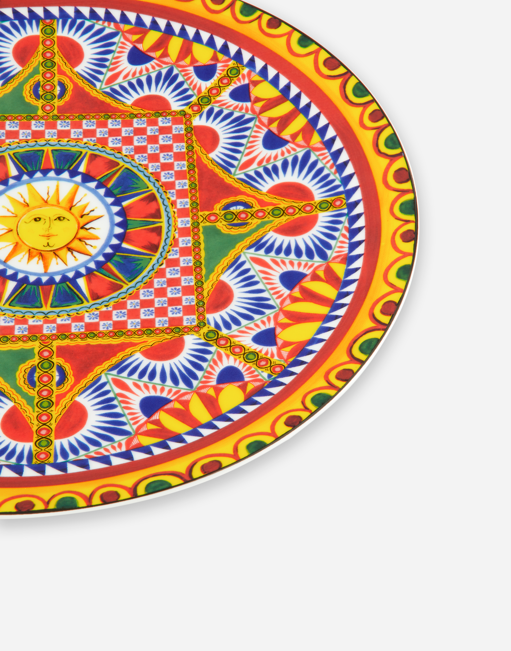 Shop Dolce & Gabbana Porcelain Charger Plate In Multicolor