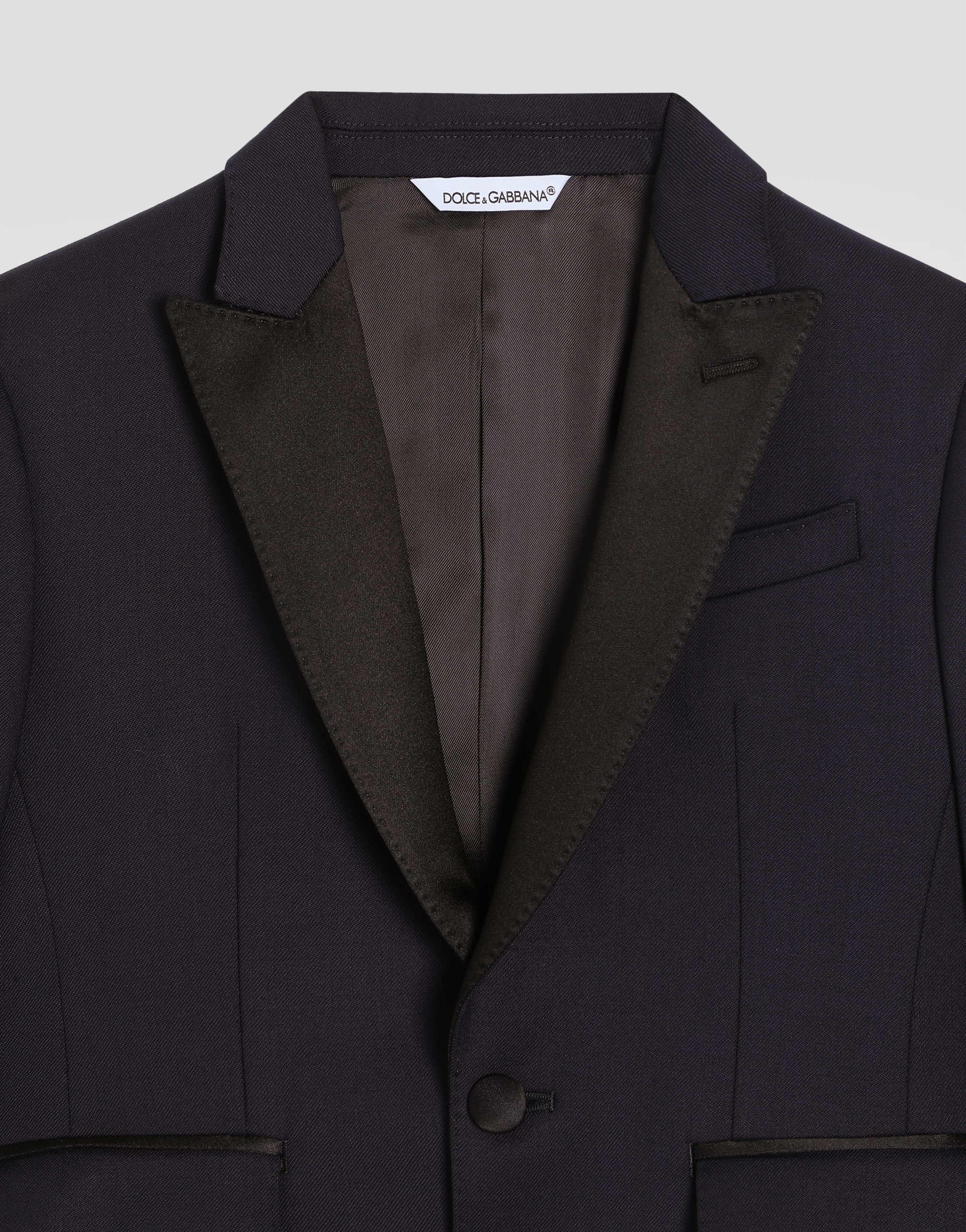  Dolce & Gabbana Single-breasted Jacket In Bi-stretch Twill - Hombre Abrigos Y Chaquetones Azul 4 Years 
