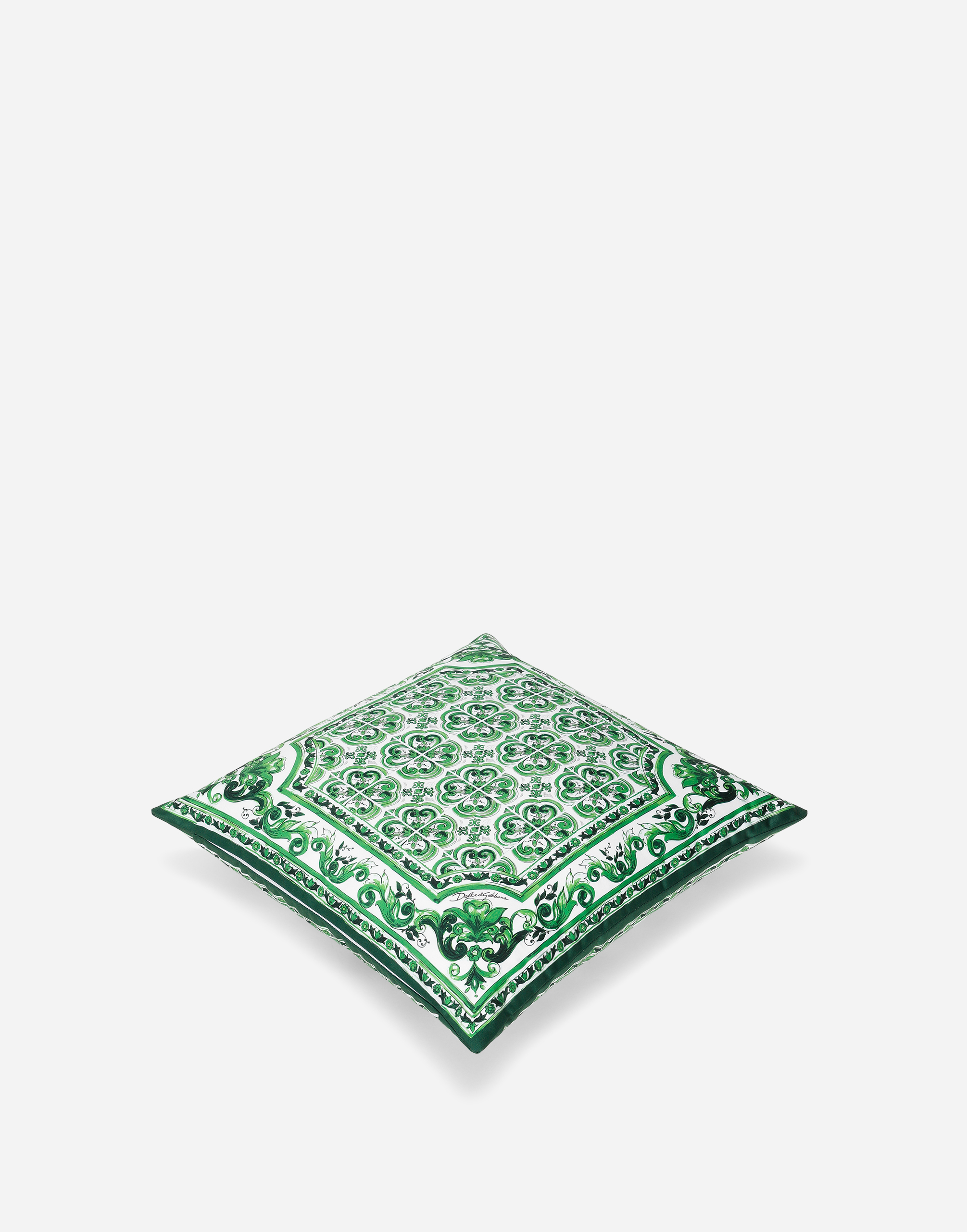 Dolce & Gabbana Mediterraneo-print Decorative Cushion (45cm X 45cm) In Green