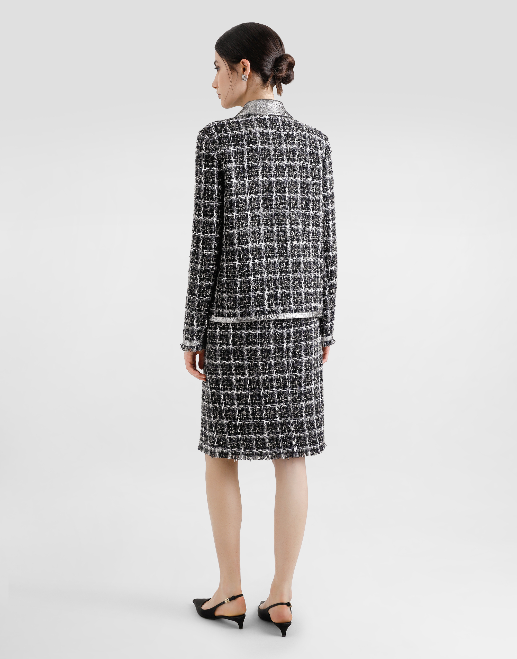 Dolce & Gabbana Tweed Blazer In Multicolor
