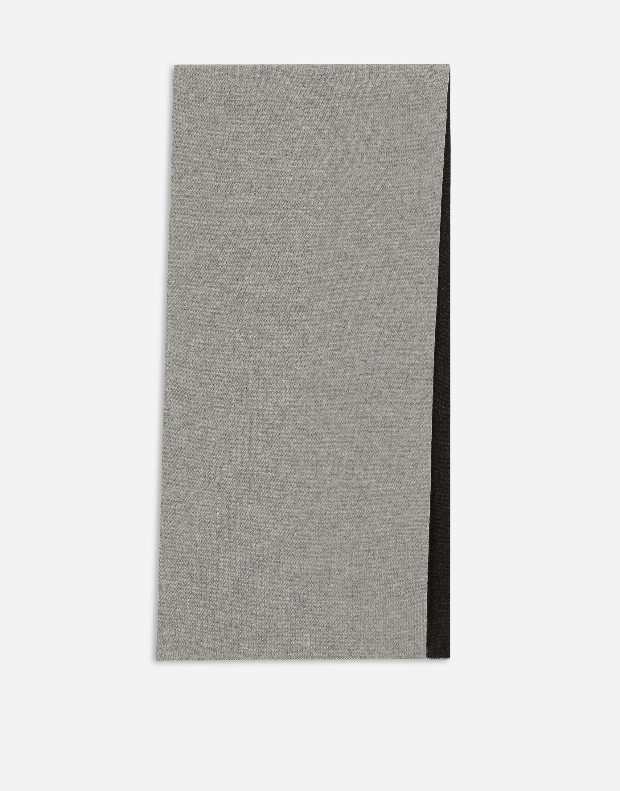 Dolce & Gabbana Cashmere Scarf With Dg Logo In Grey