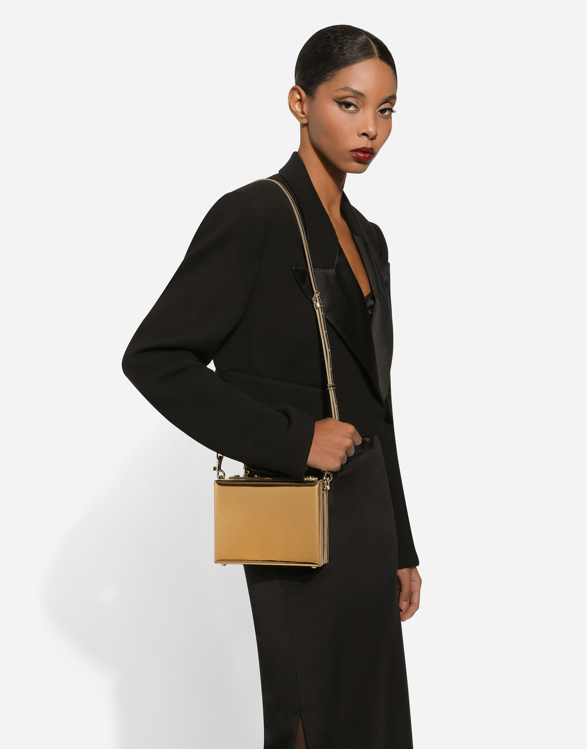  Dolce & Gabbana Dolce & Gabbana Dolce Box Handbag - Woman Handbags Gold Leather Onesize 