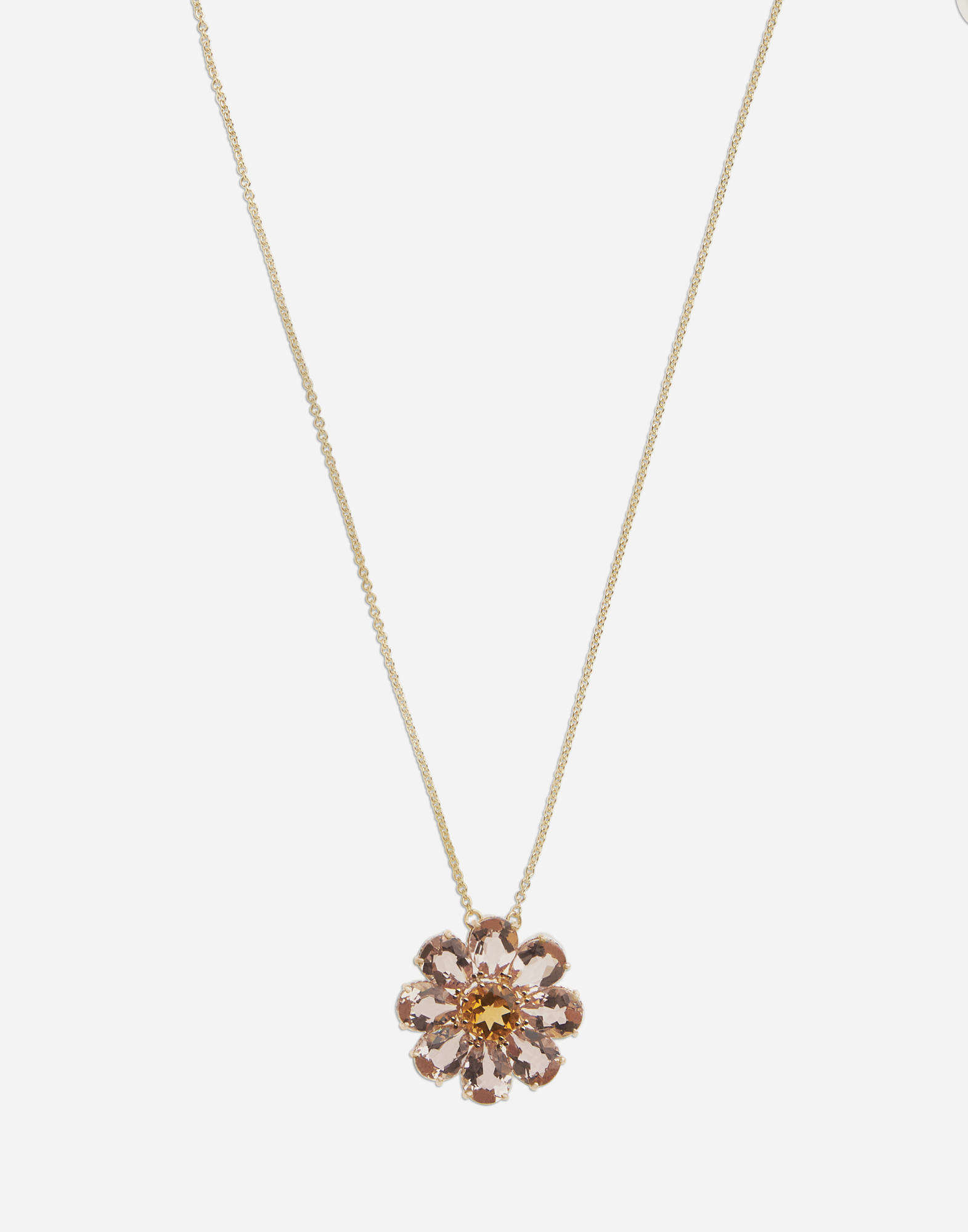 Dolce & Gabbana Necklace With Red Gold Flower Pendant Gold Female Onesize In Gold