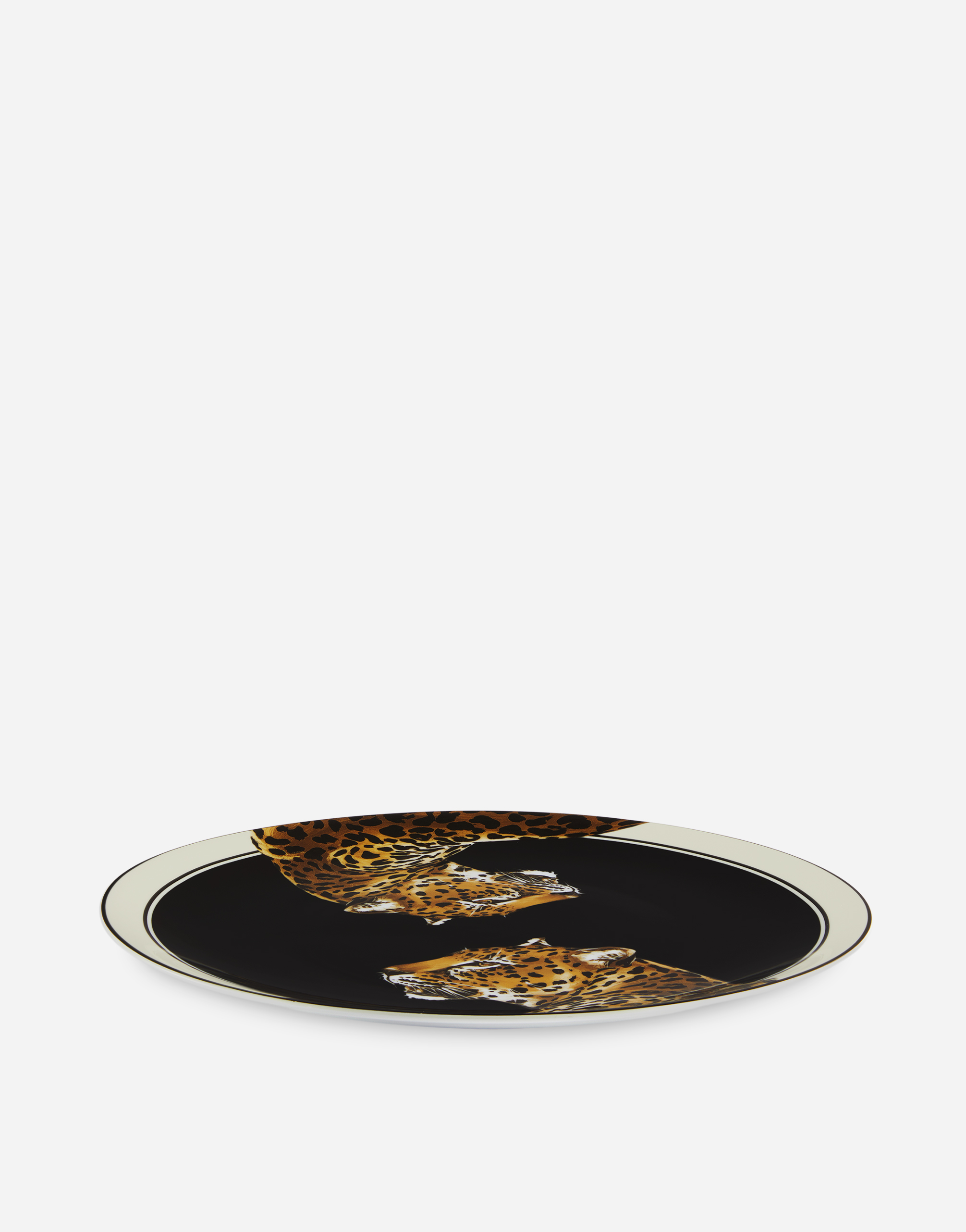 Dolce & Gabbana Porcelain Platter In Multicolor
