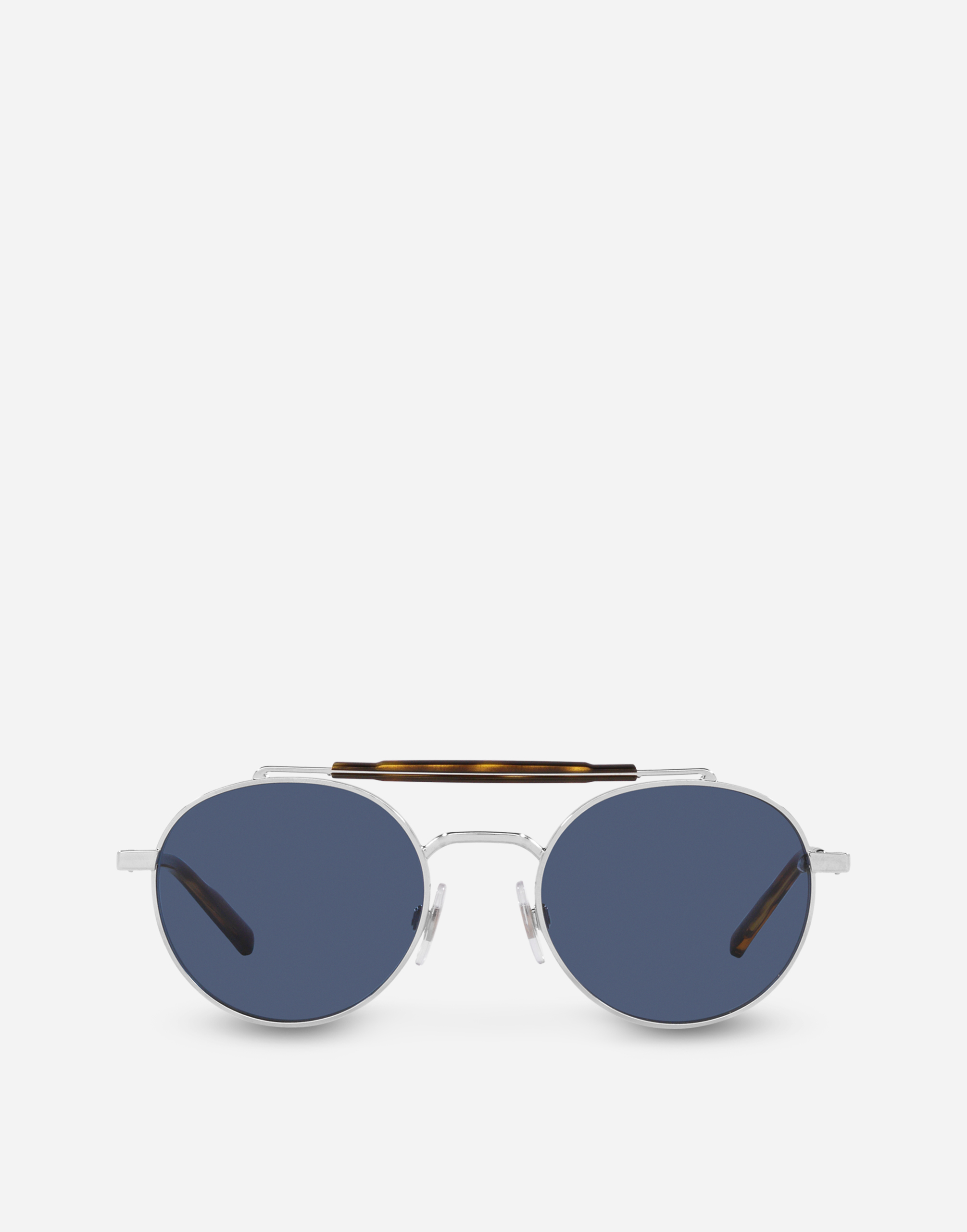 Dolce & Gabbana Diagonal Cut Sunglasses In Silver
