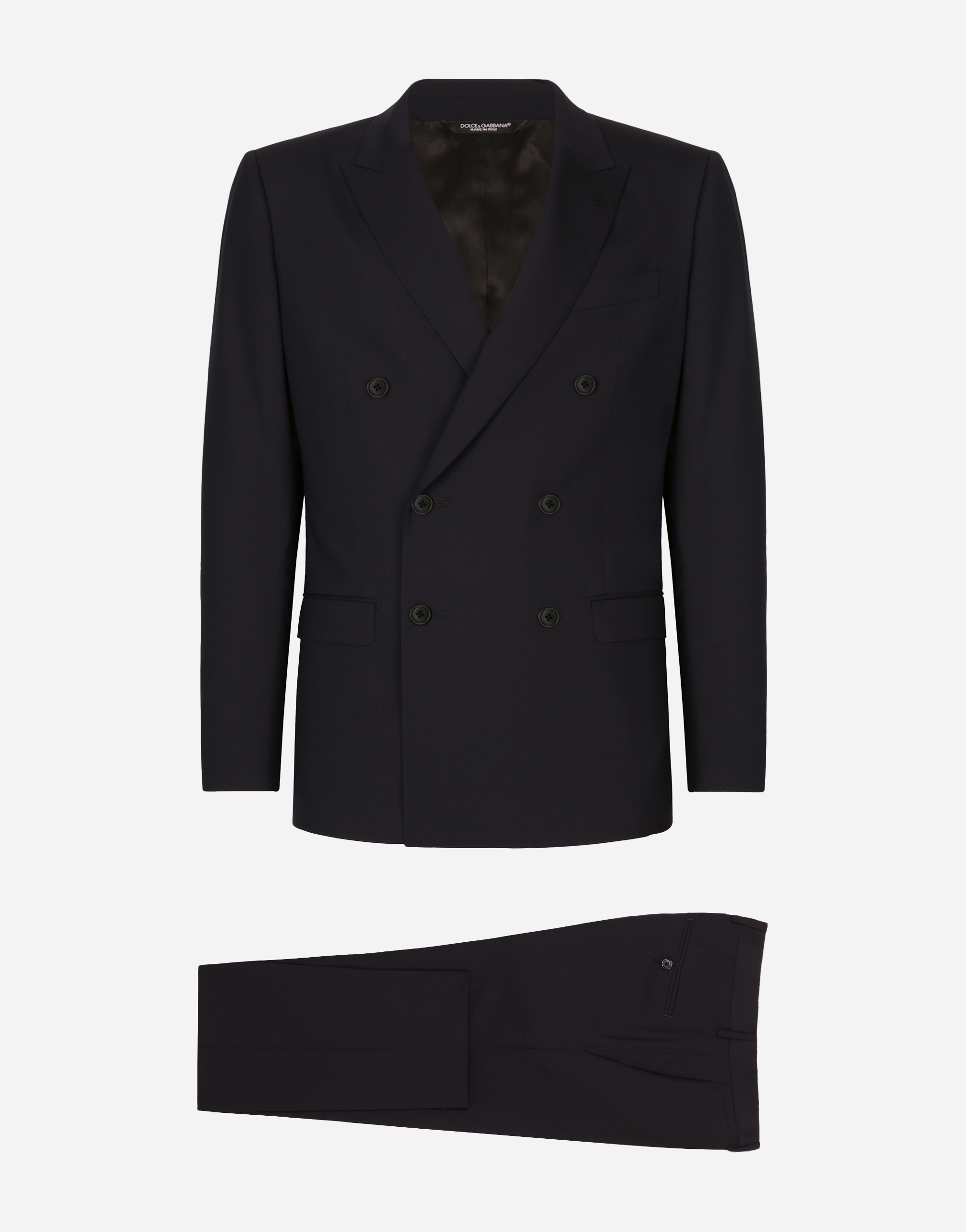 DOLCE & GABBANA DOUBLE-BREASTED STRETCH WOOL MARTINI-FIT SUIT