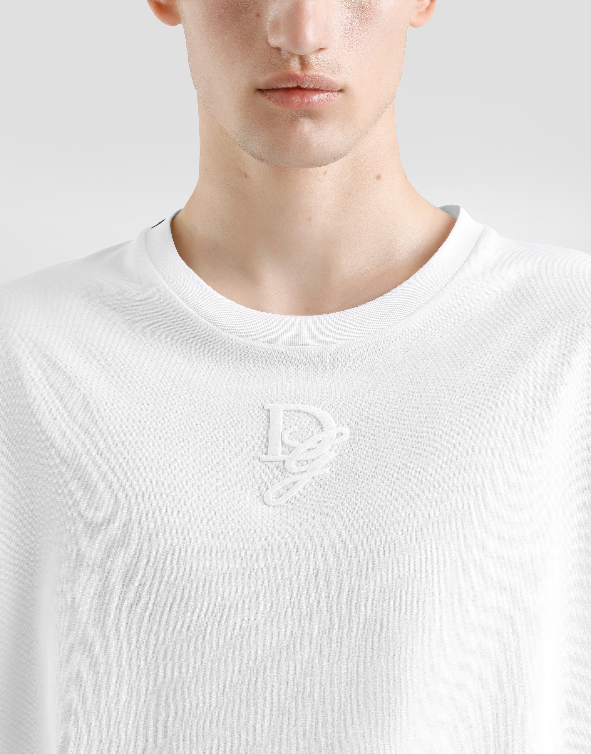Dolce & Gabbana Cotton Crew-neck T-shirt In White