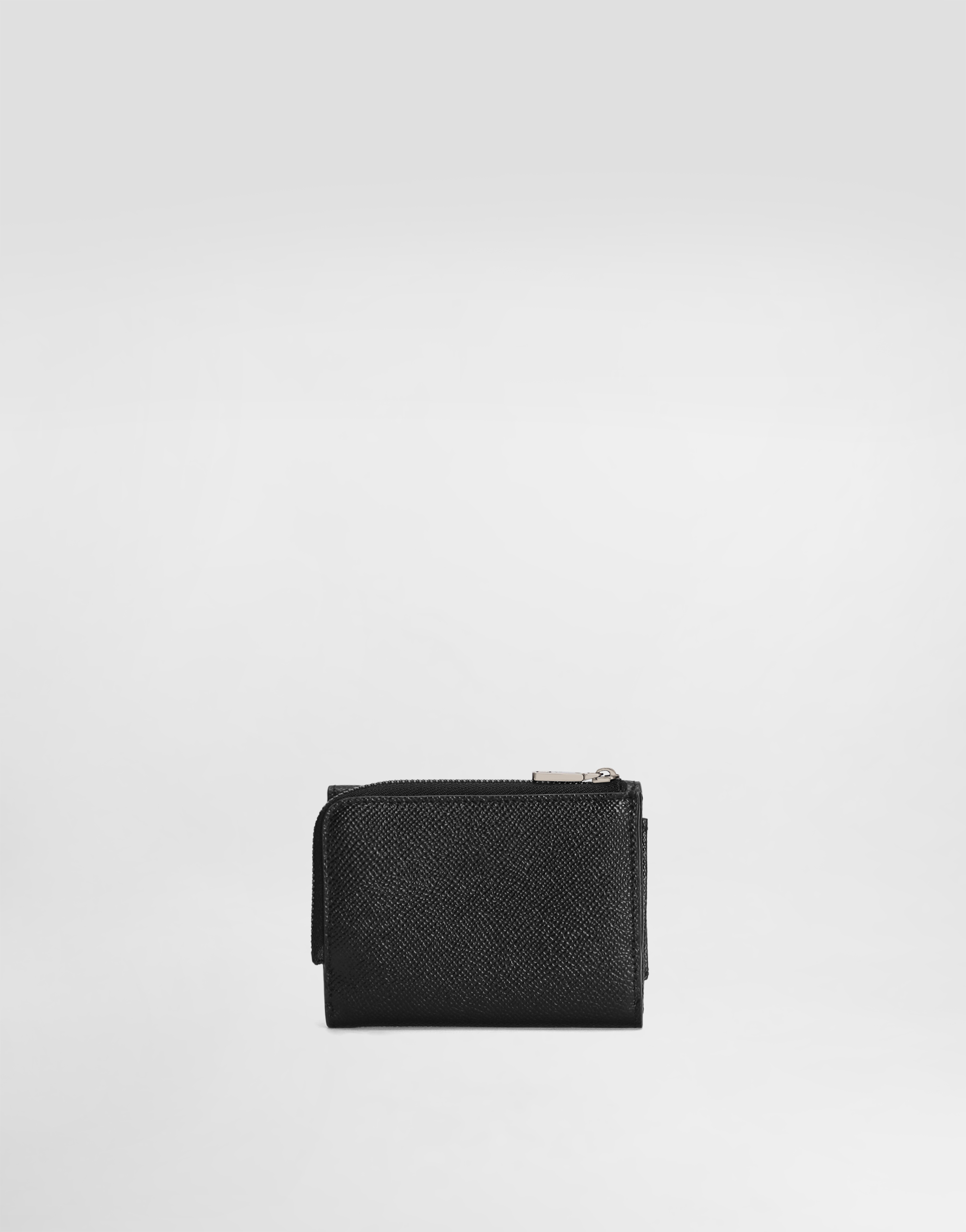  Dolce & Gabbana Dolce & Gabbana Calfskin French-flap Wallet With Logo Tag - Man Wallets And Small Leather Goods Black Leather Onesize 