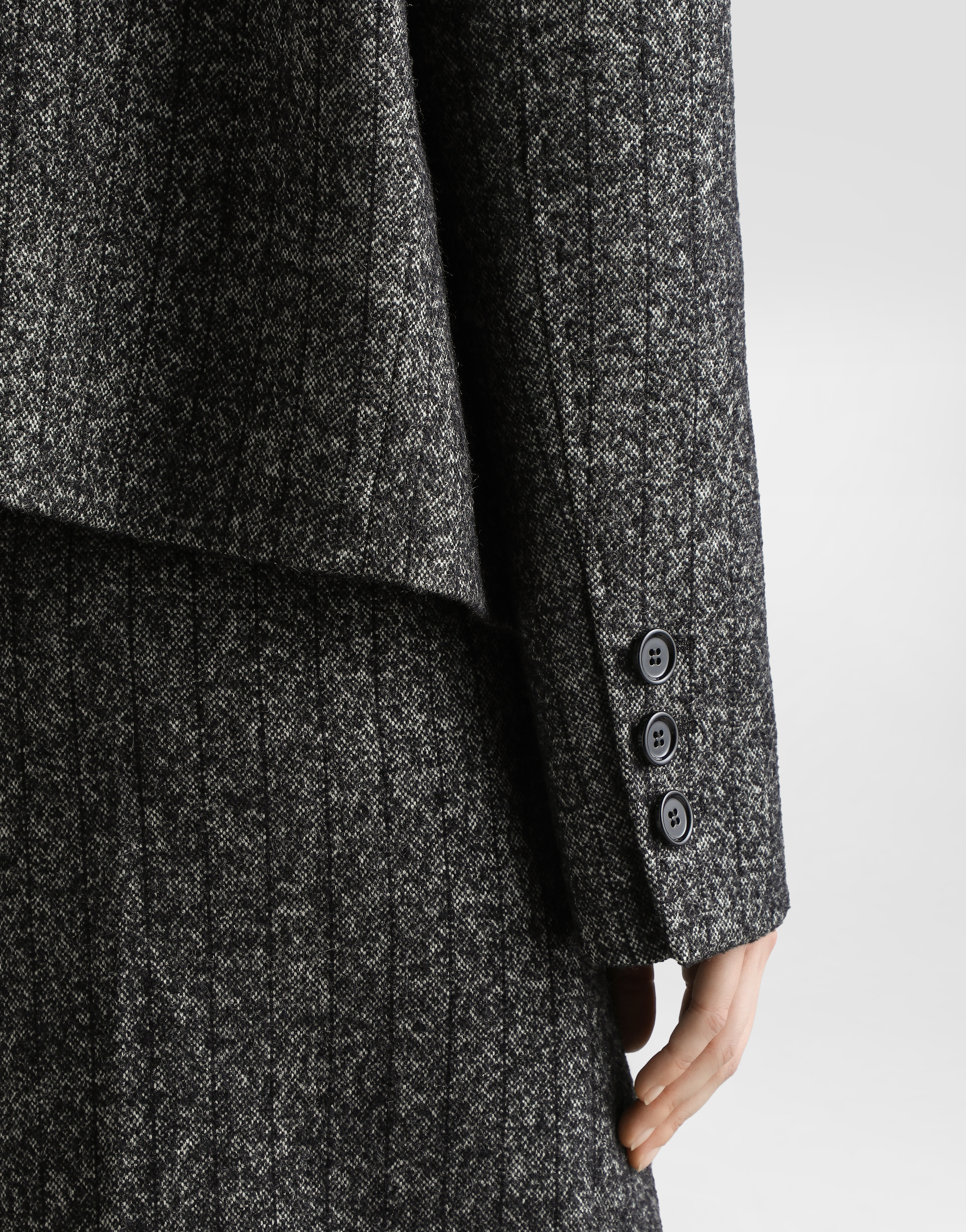Oversized striped wool jacket