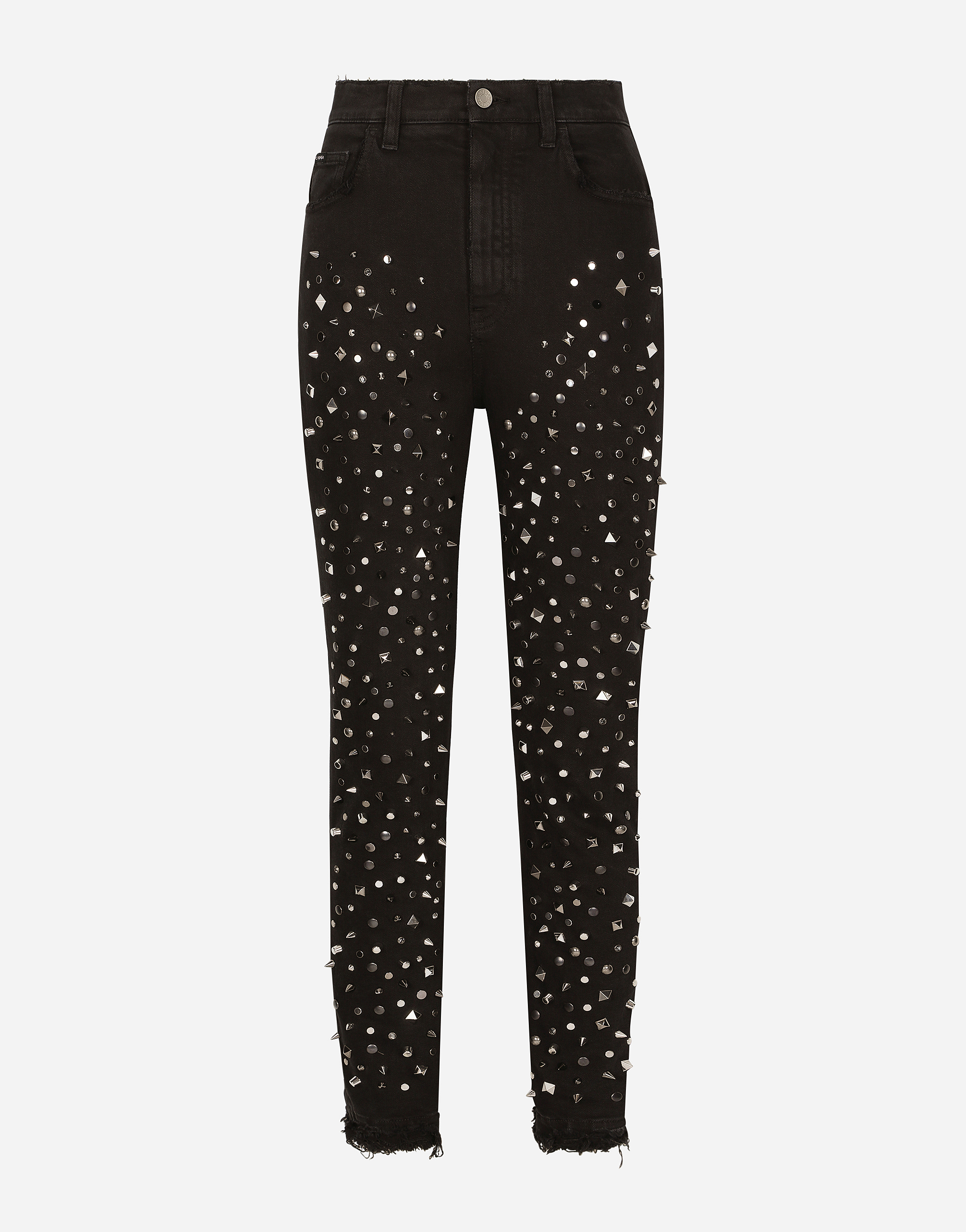 Dolce & Gabbana Audrey Studded Skinny Jeans In Multicolor