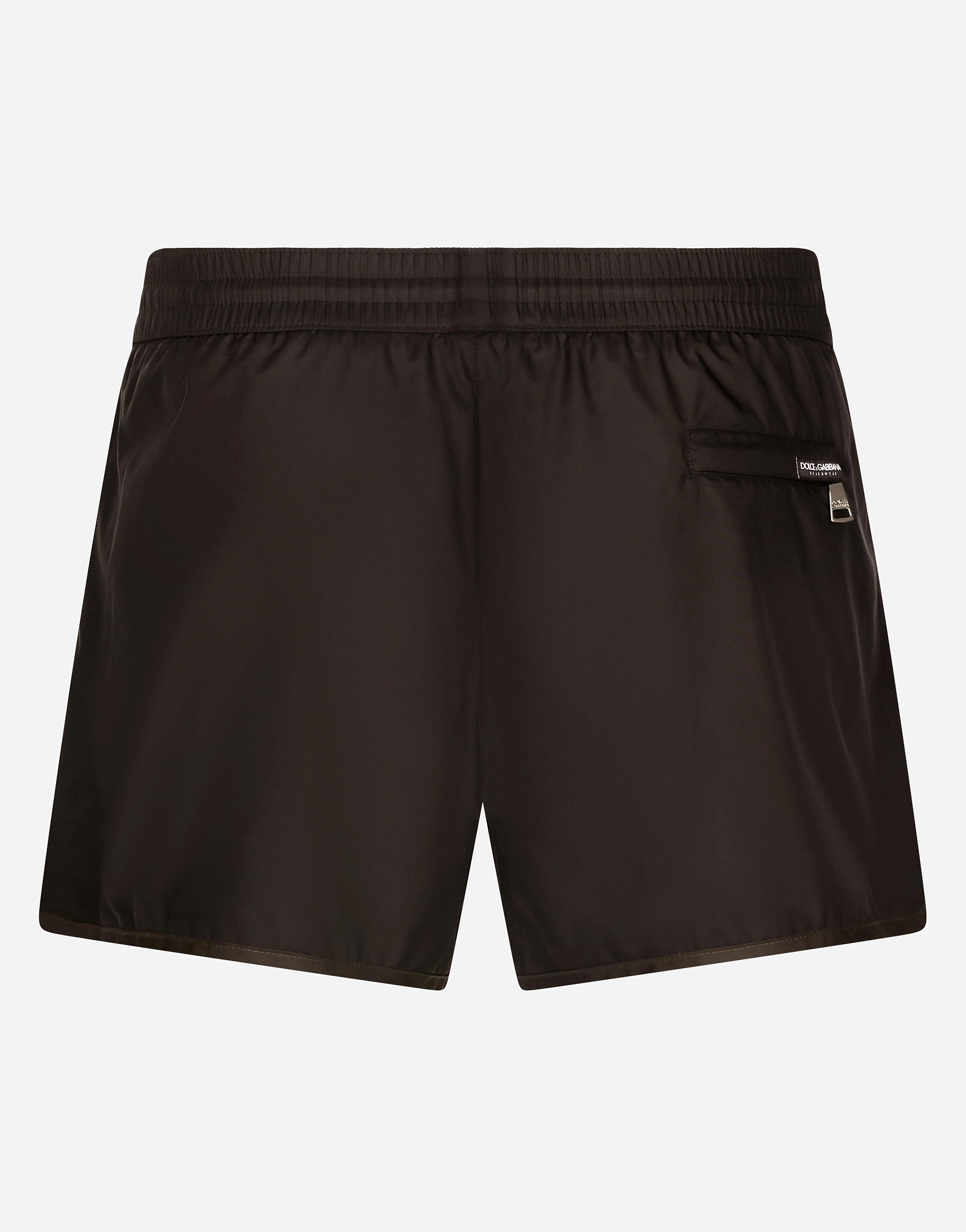 Shop Dolce & Gabbana Swim Shorts With Contrasting Band In Multicolor
