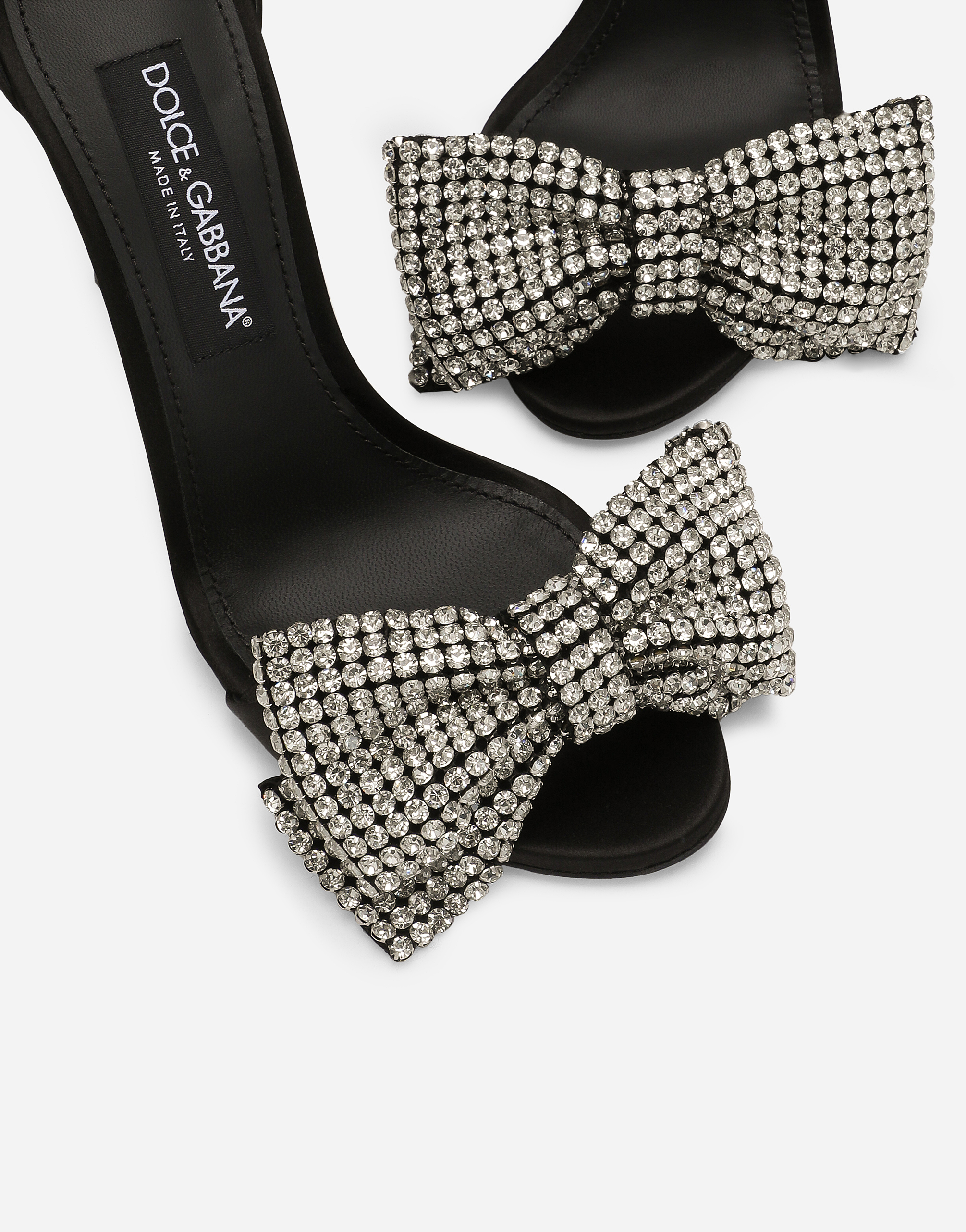 Dolce & Gabbana Rhinestone Decorative High-heeled Sandals In Multicolor