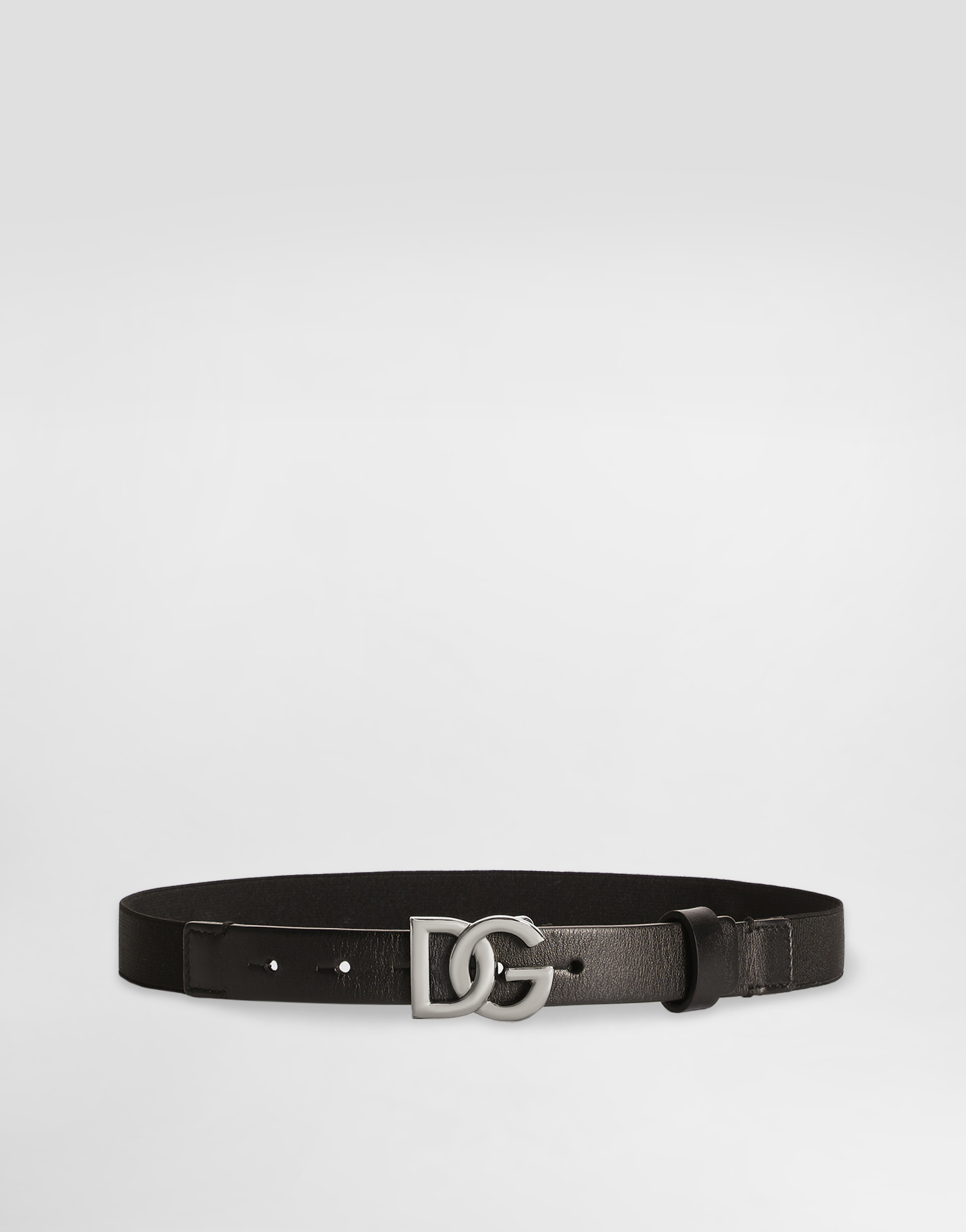 Dolce & Gabbana Calfskin And Elasticated Belt - Man Accessories Black Fabric L