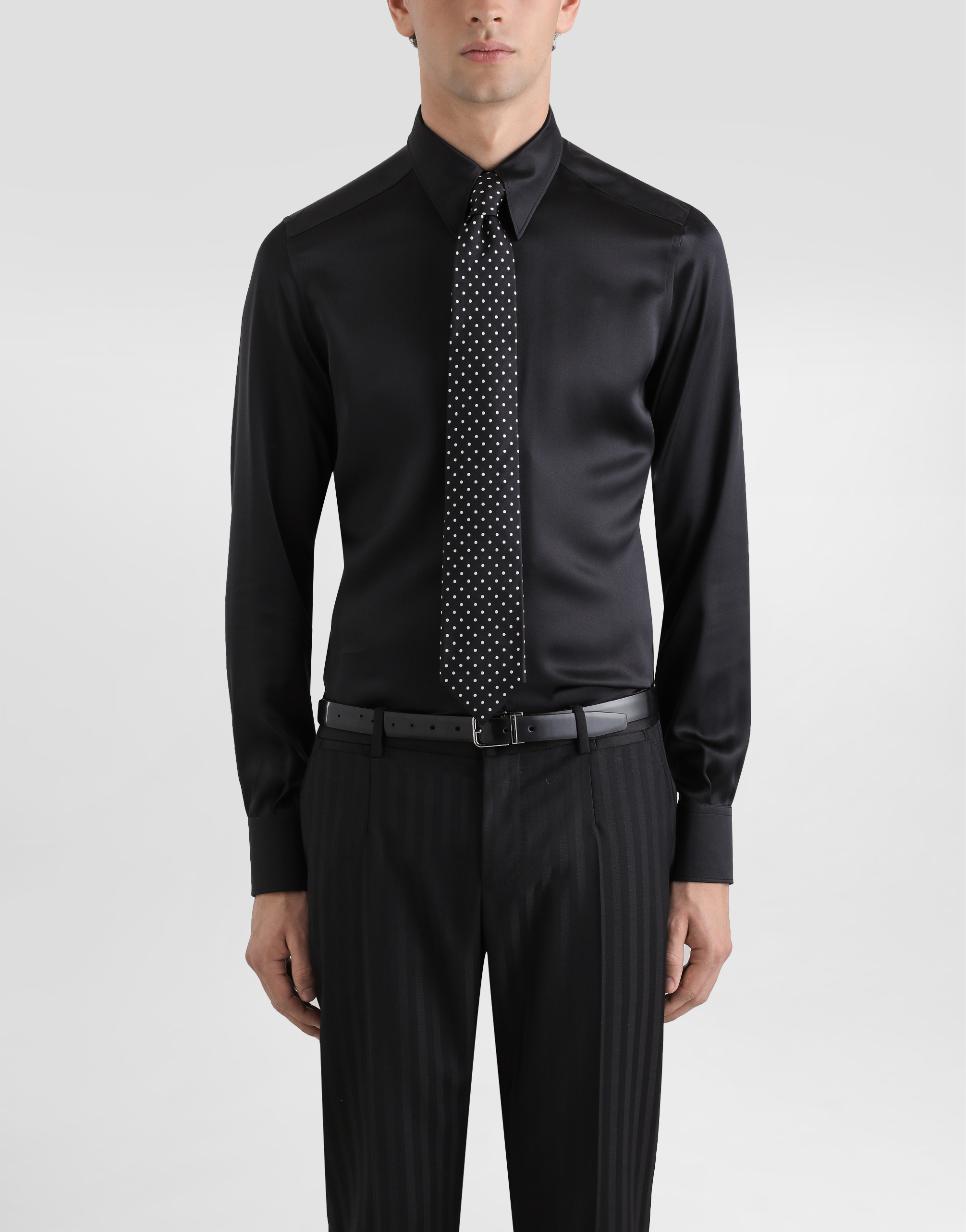 Polka dot jacquard tie
