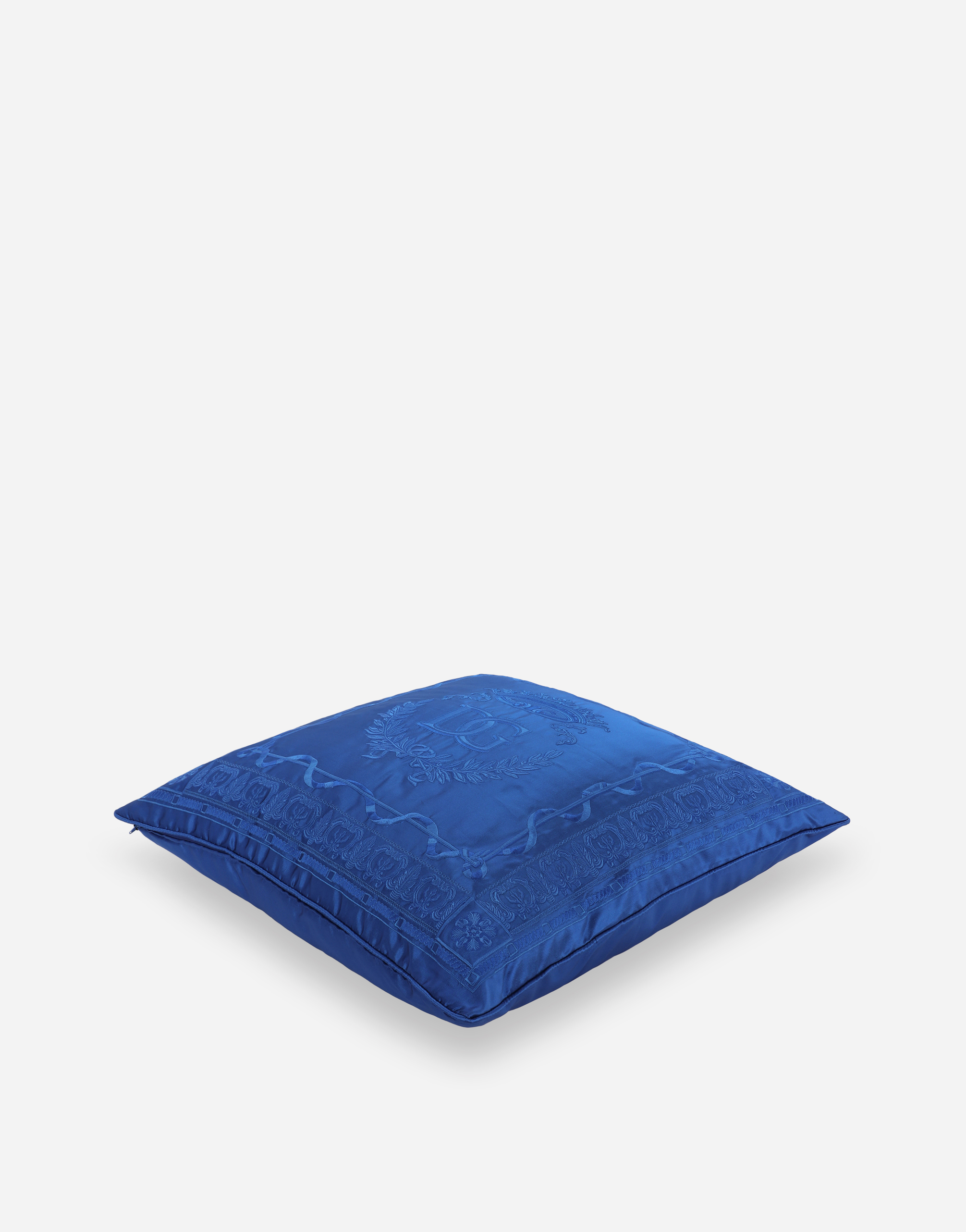 Dolce & Gabbana Mikado Silk Cushion Large In Multicolor