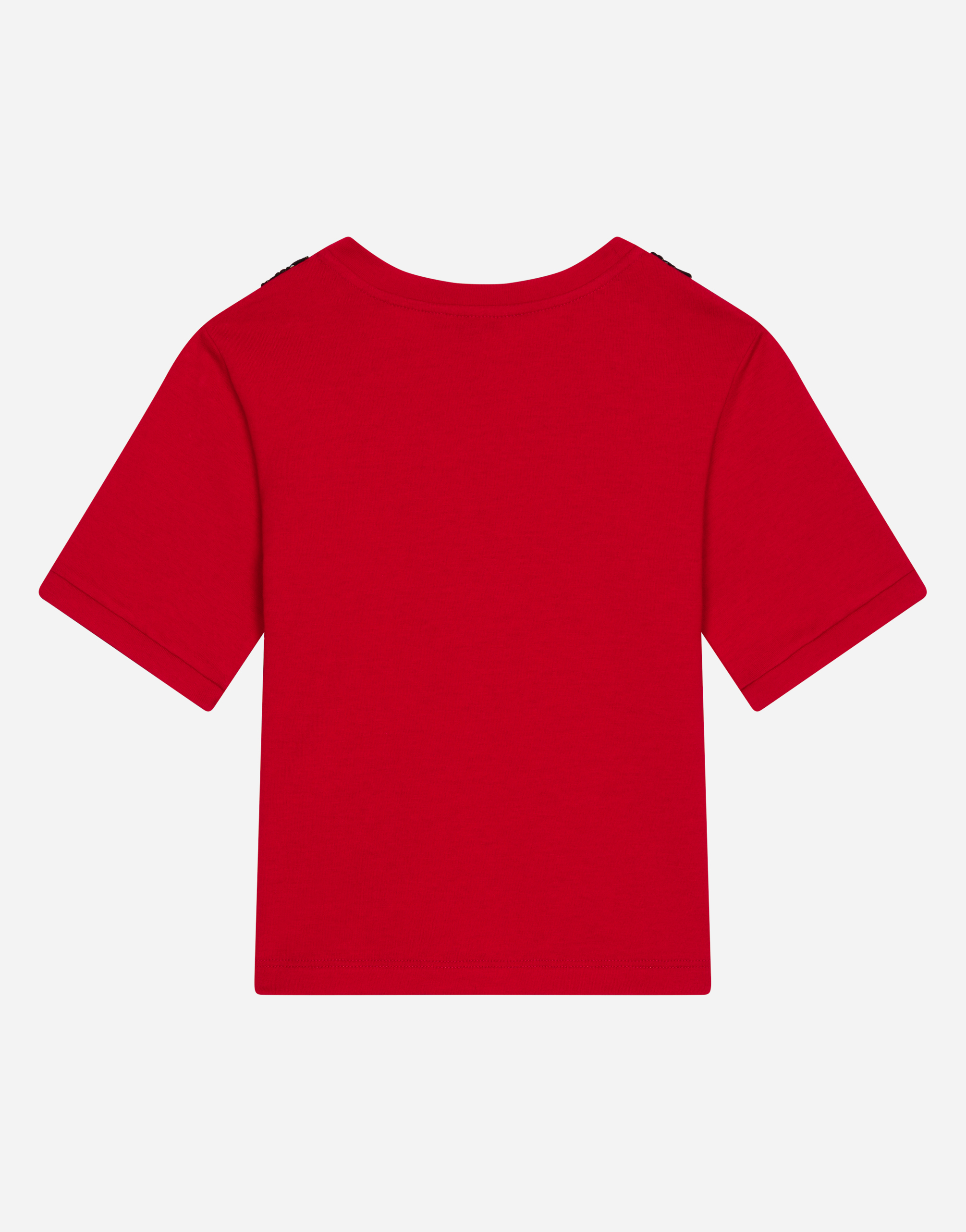 Jersey T-shirt with lace insert