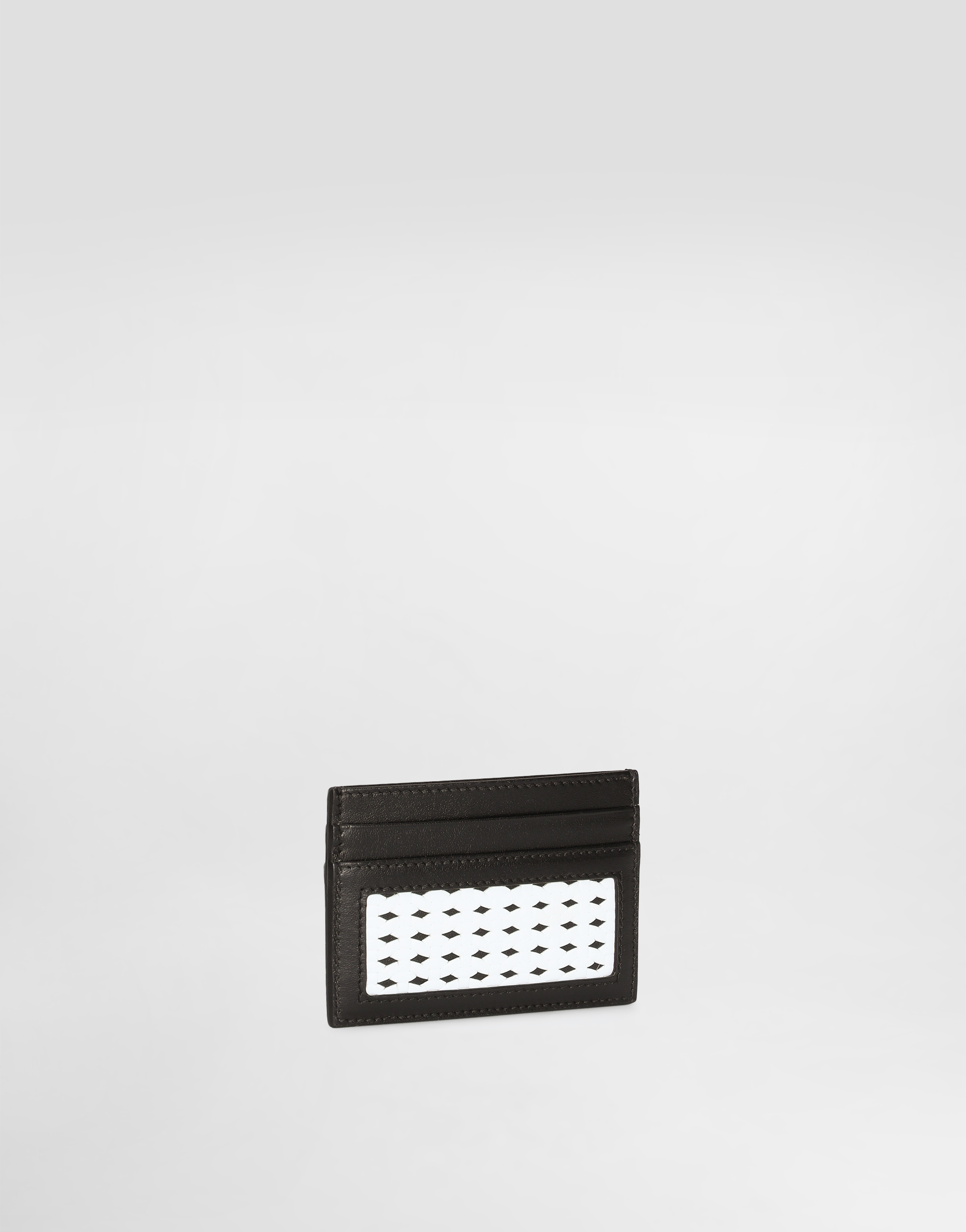 Dolce & Gabbana Woven Plongé Calfskin Card Holder - Homme Portefeuilles Et Petite Maroquinerie Multicolore Onesize 