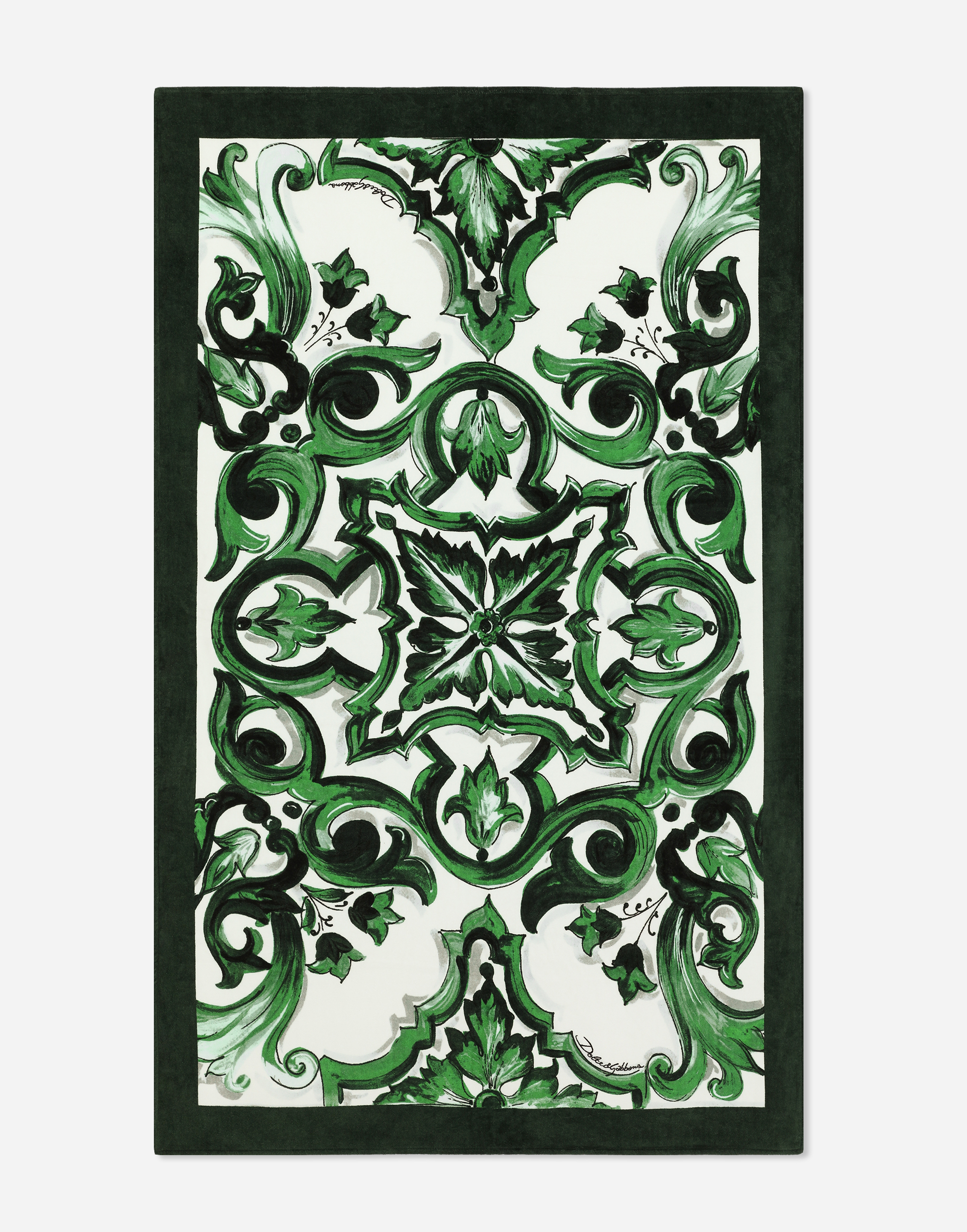 Shop Dolce & Gabbana Terry Cotton Beach Towel In Multicolor