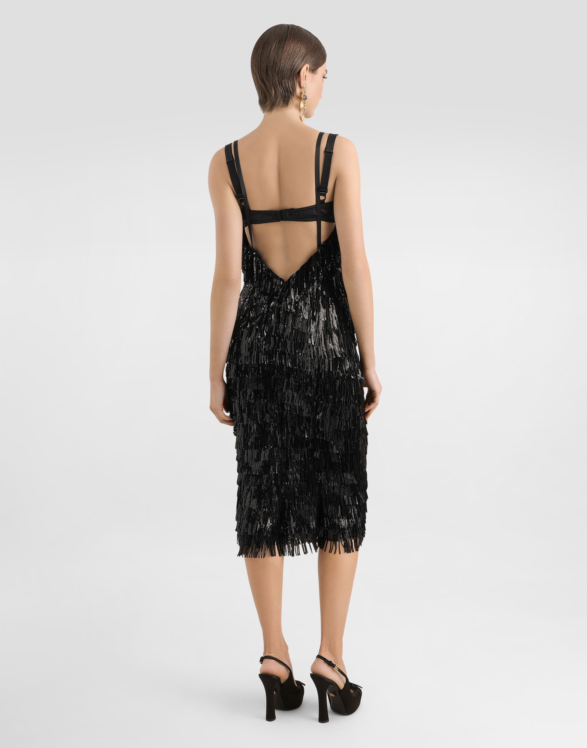 Dolce & Gabbana Sweetheart-neck Sequinned Minidress In Multicolor