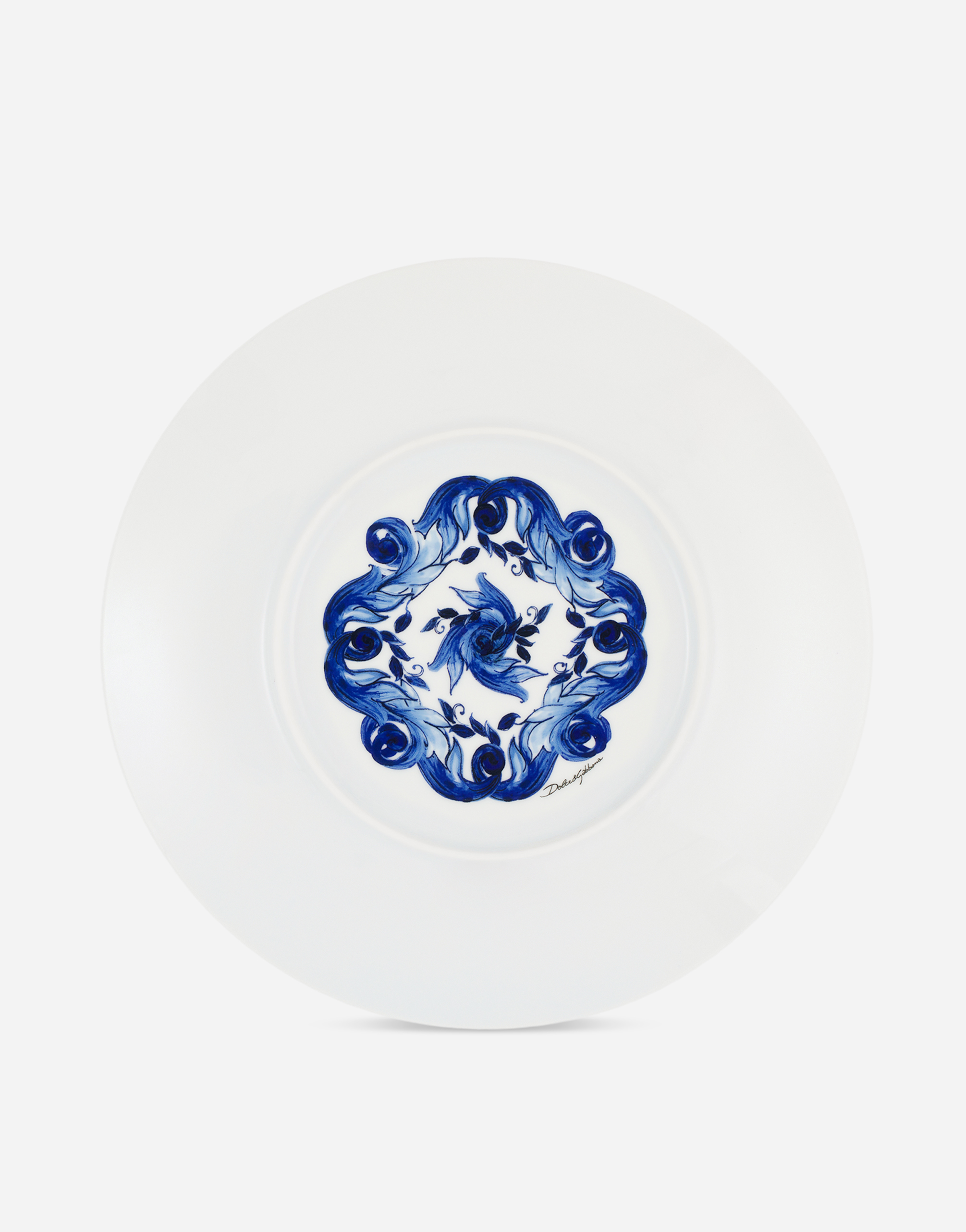 Dolce & Gabbana Porcelain Charger Plate In Multicolor