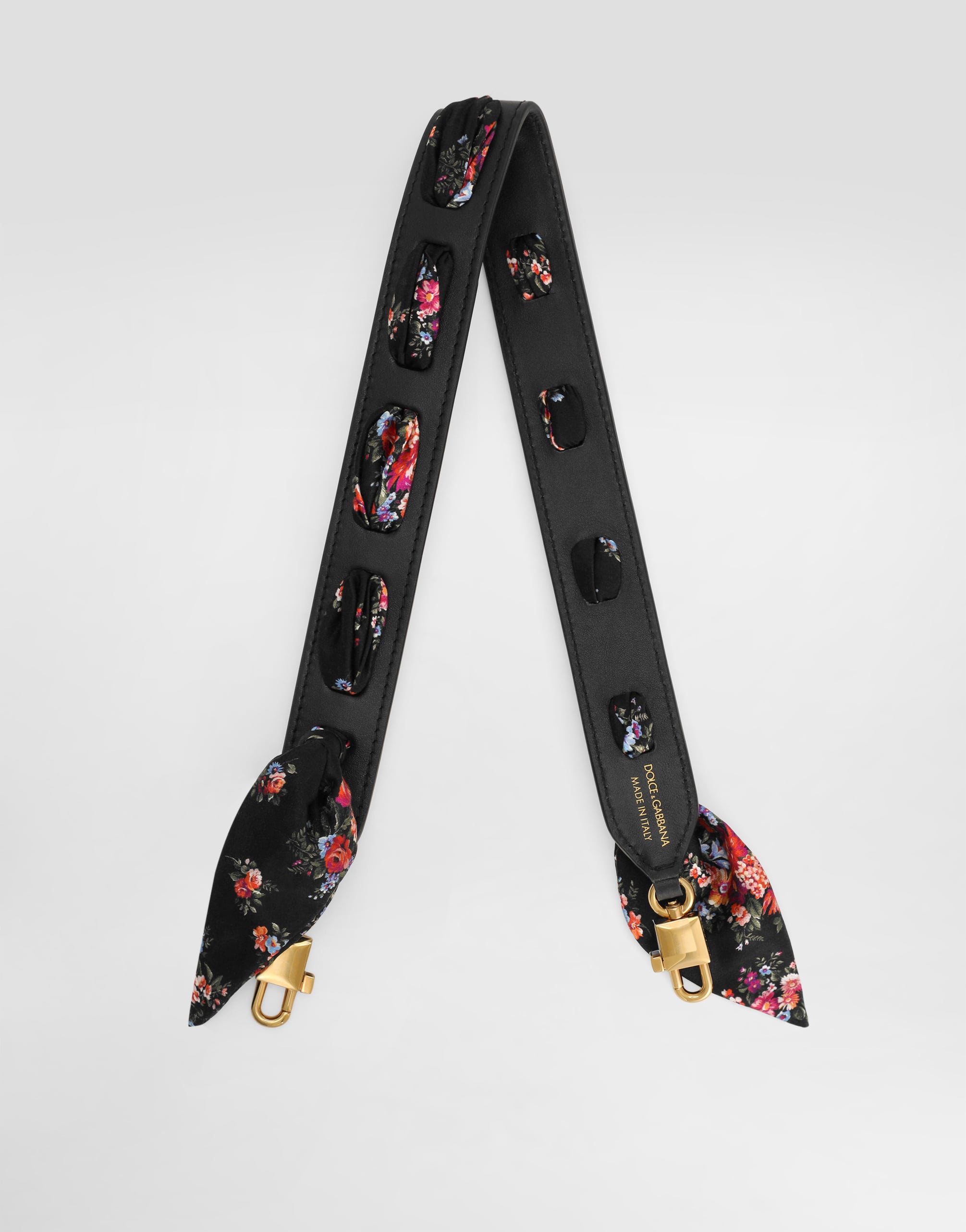Raffia crochet and twill shoulder strap in Multicolor for Women