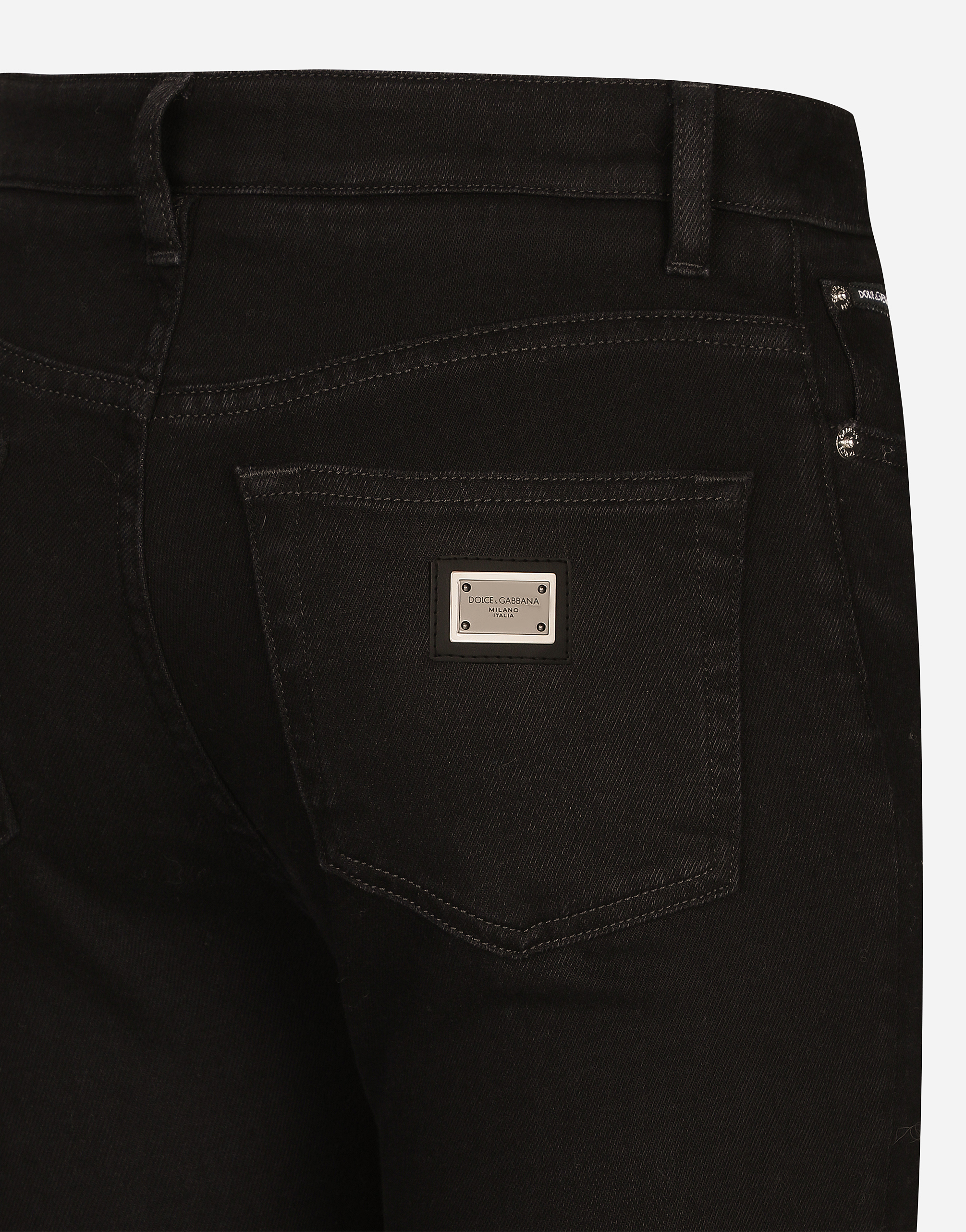 Dolce & Gabbana Skinny Cotton Denim Audrey Jeans In Multicolor