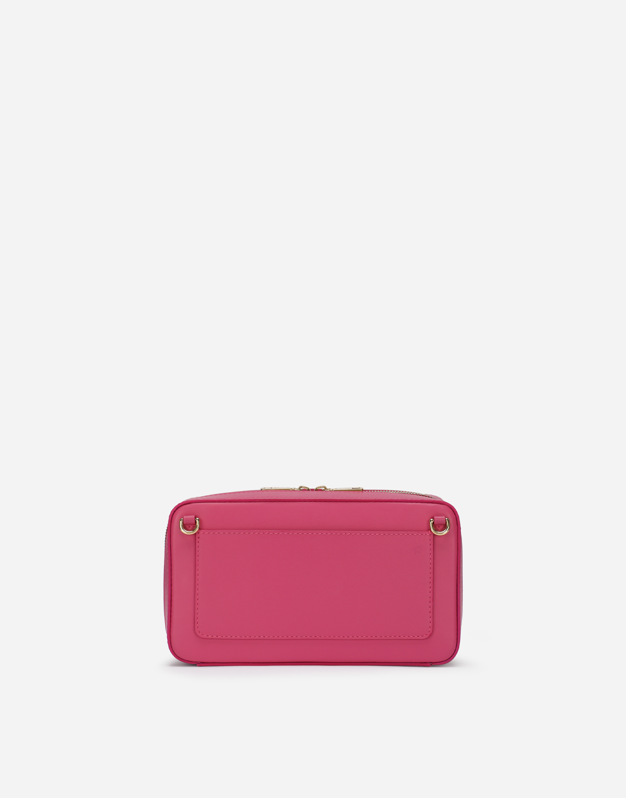 Shop Dolce & Gabbana Small Calfskin Logo Camera Bag In Lilac