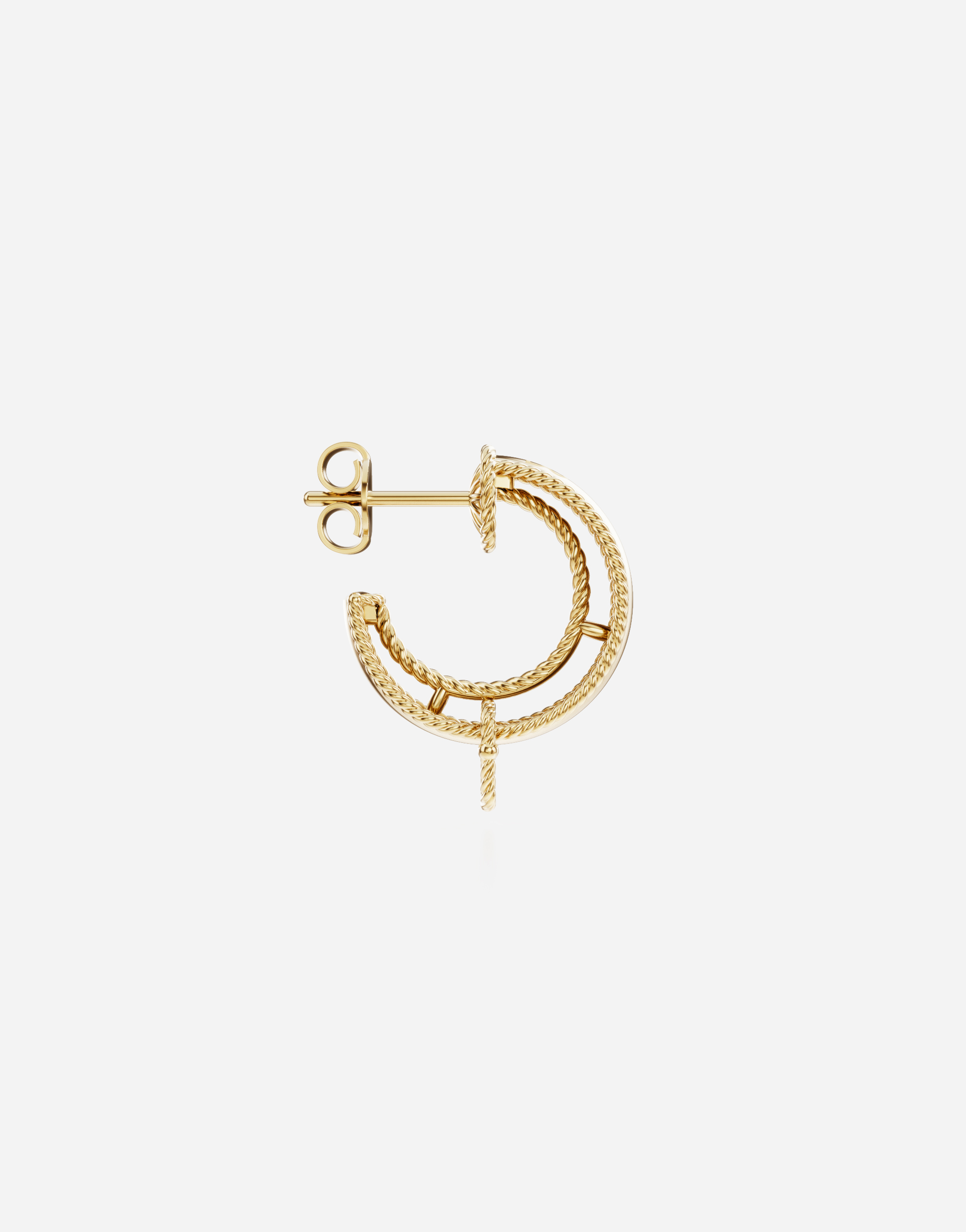 DOLCE & GABBANA RAINBOW ALPHABET EARRING IN YELLOW 18KT GOLD