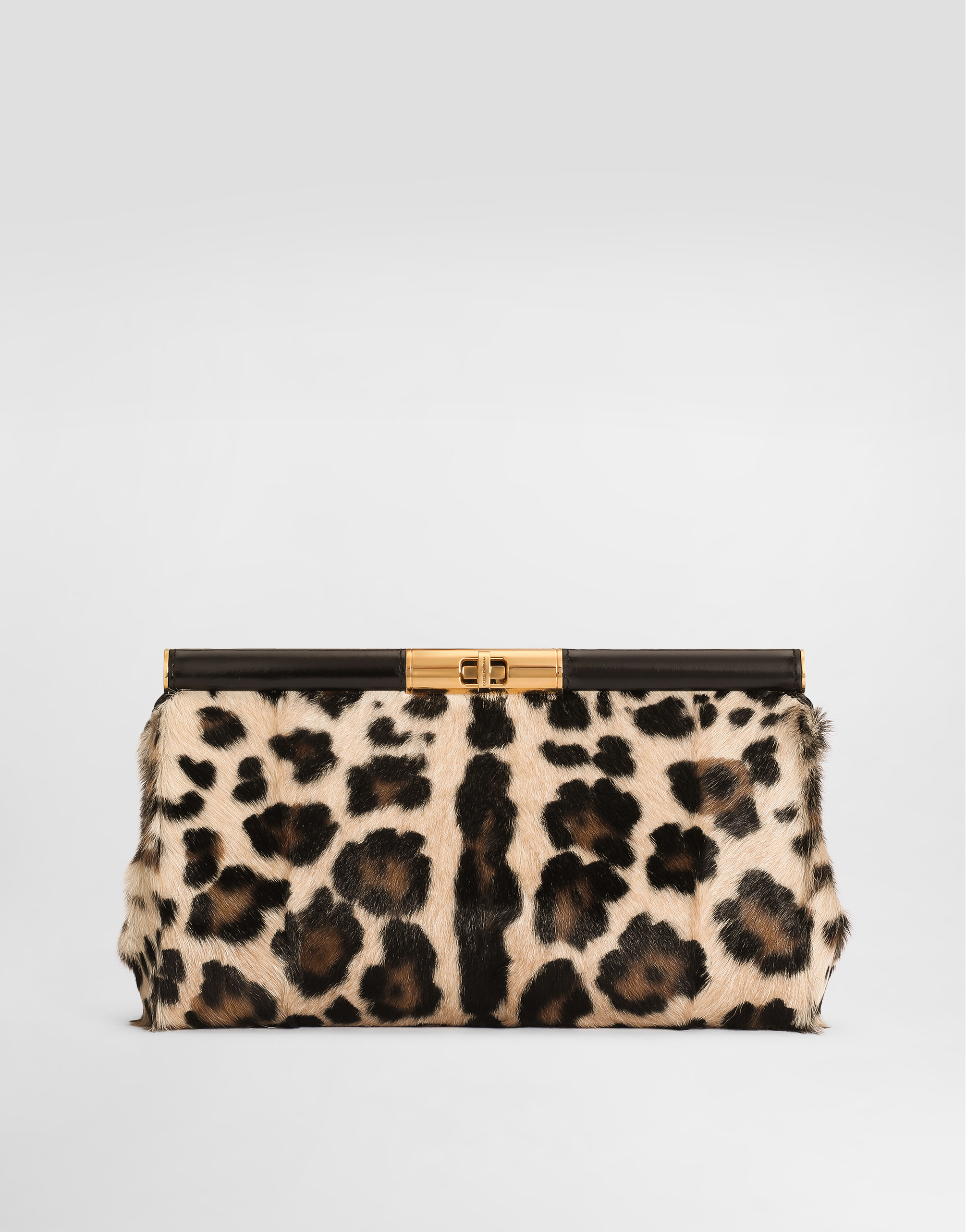 Dolce & Gabbana Marlene Leopard Print Goatskin Shoulder Bag In Multi