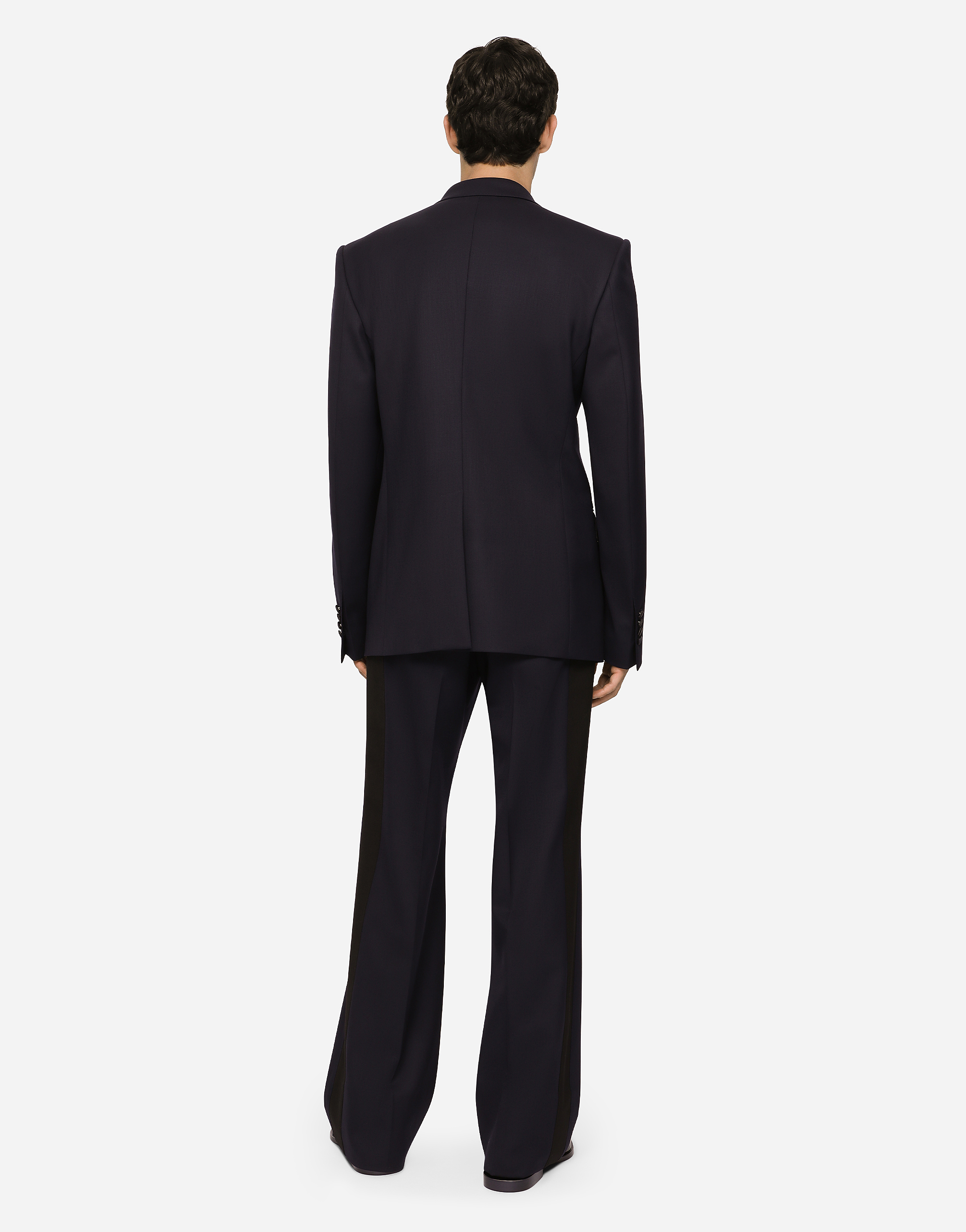DOLCE & GABBANA DOUBLE-BREASTED STRETCH WOOL SICILIA-FIT JACKET