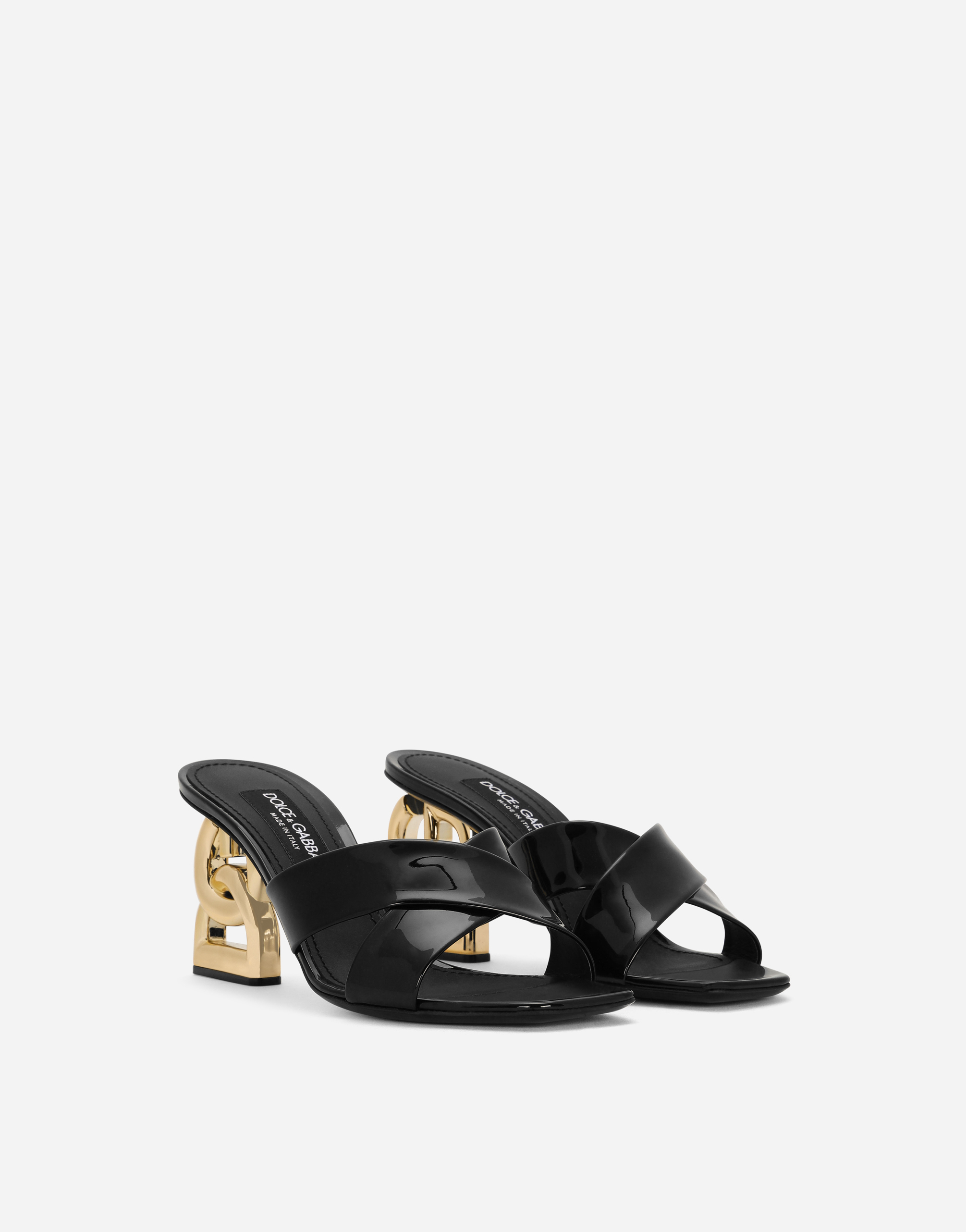 DOLCE & GABBANA PATENT LEATHER 3.5 MULES