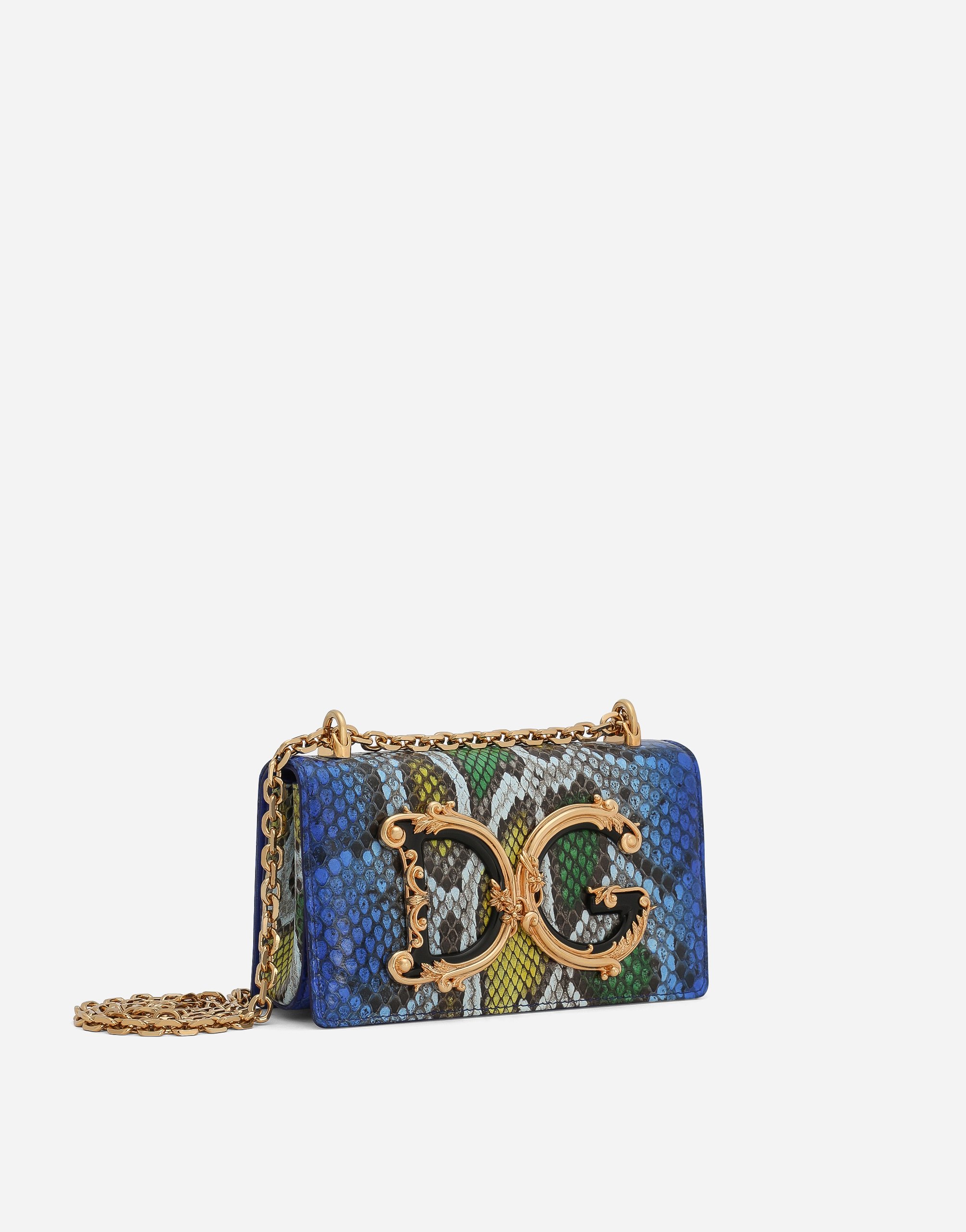 Shop Dolce & Gabbana Dg Girls Phone Bag In Blue