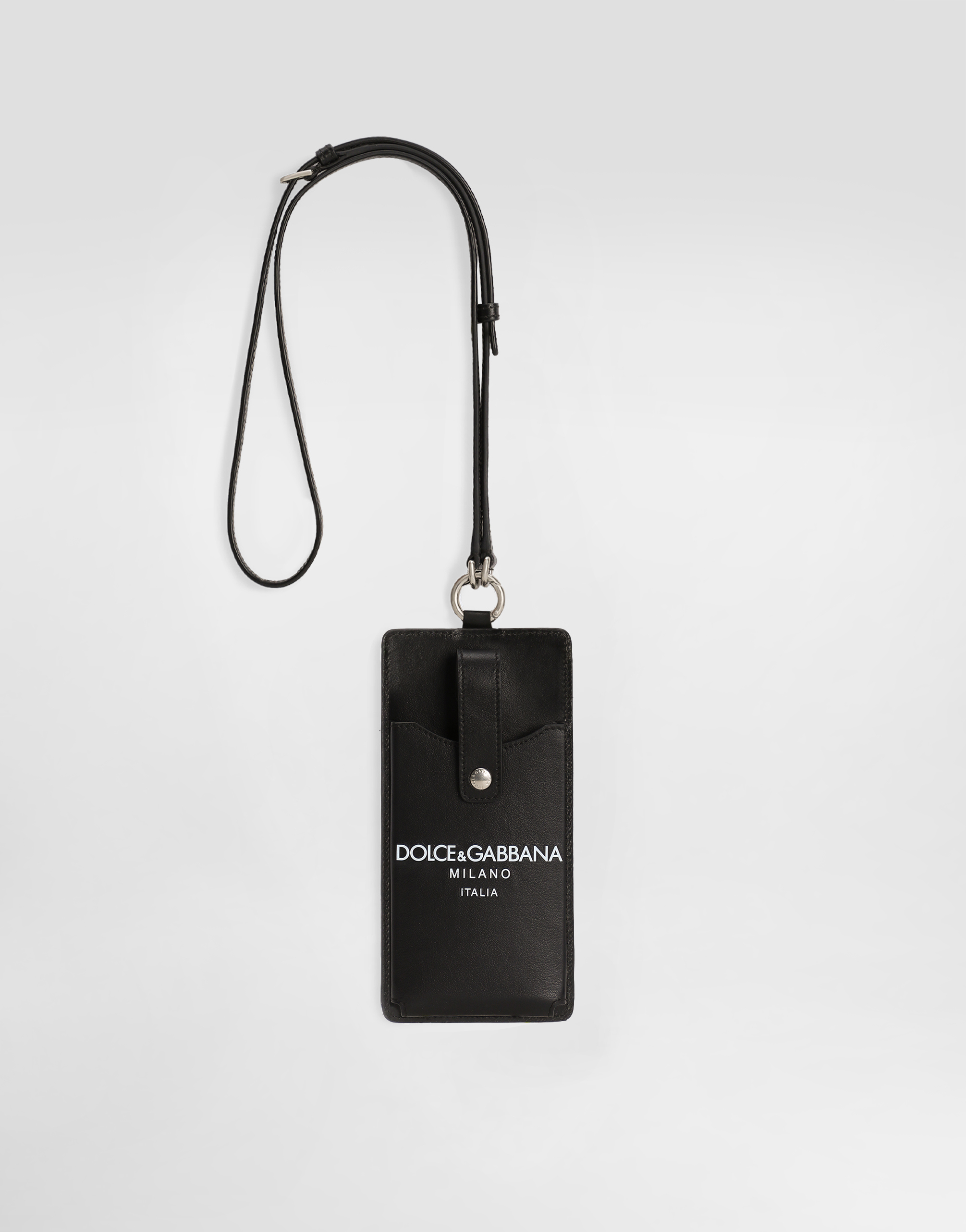  Dolce & Gabbana étui Pour Téléphone Portable En Cuir De Veau - Homme Coques De Telephone Noir Onesize 
