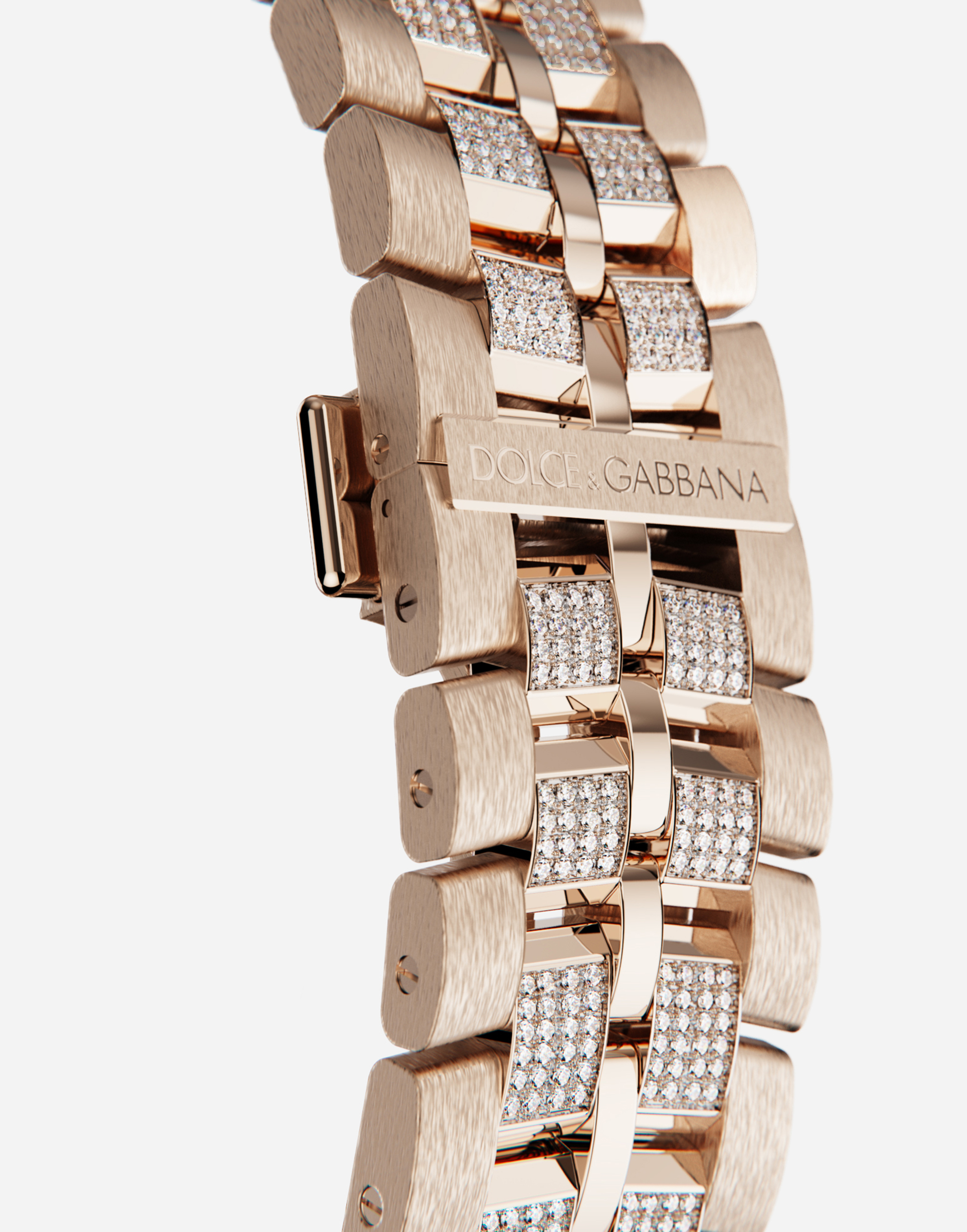 DOLCE & GABBANA GOLD WATCH WITH DIAMOND PAVÉ