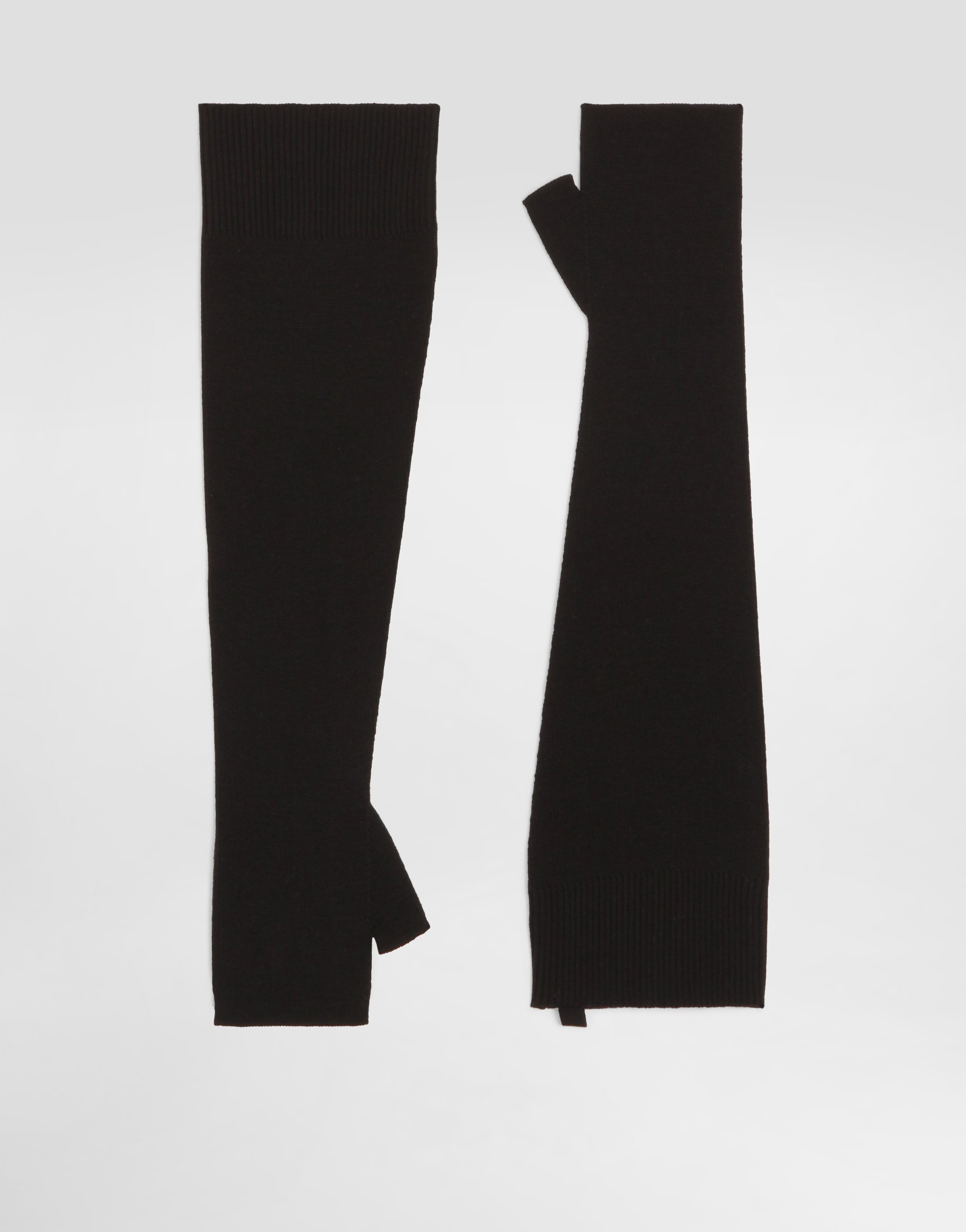 Rib knit gloves
