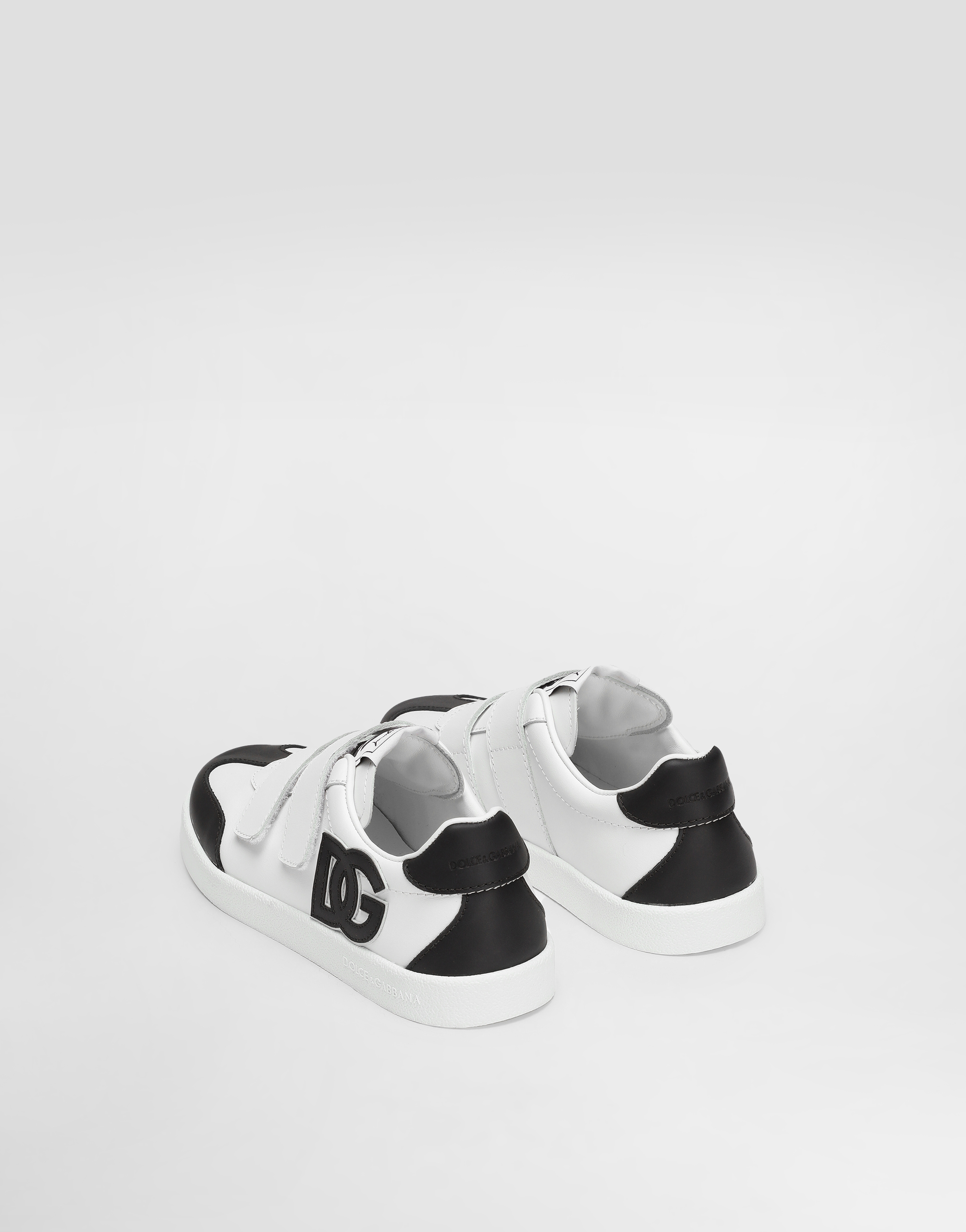 Dolce & Gabbana Dg Original Calfskin Low-top Sneakers With Dg Logo In Multi